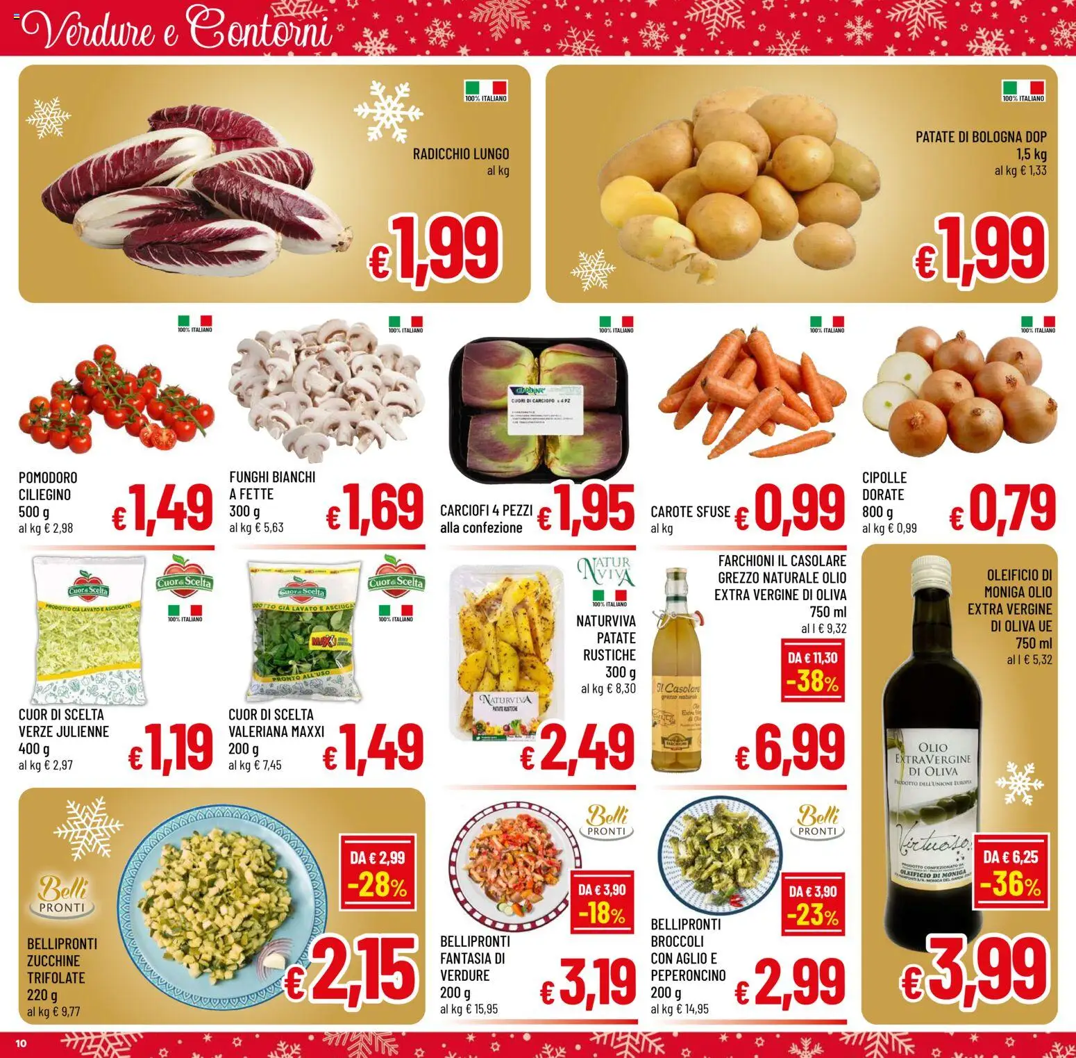 Volantino A&O del 10.12.2025 | Pagina: 10 | Prodotti: Patate, Pomodoro, Carote, Carciofi