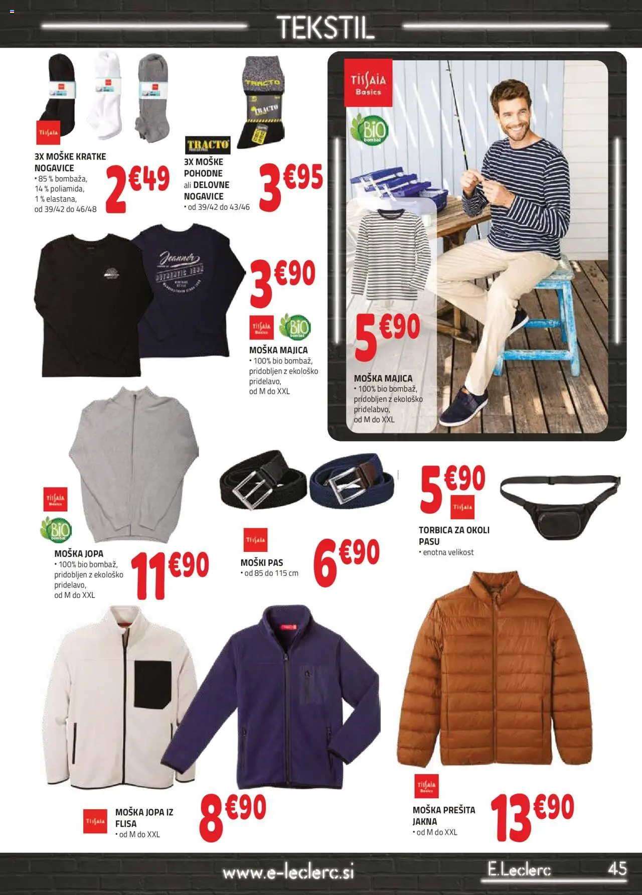 Novi E.leclerc katalog ponudbe – veljaven od 01.10.2025 | Stran: 5 | Izdelki: Majica, Jakna, Torbica, Pas