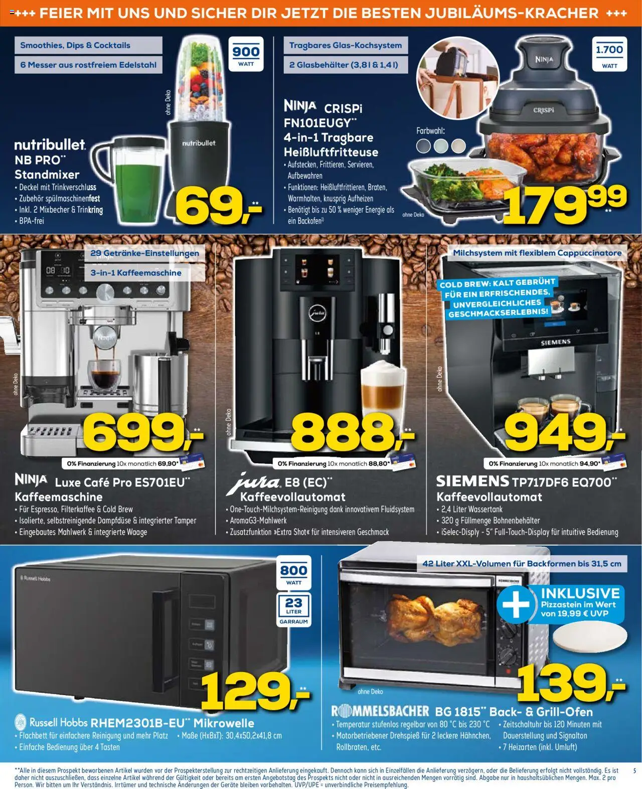 Euronics  Unsere aktuelle Werbung! - gültig ab dem 27.08.2025 | Seite: 5 | Produkte: Siemens, Mikrowelle, Kaffeemaschine, Kaffeevollautomat