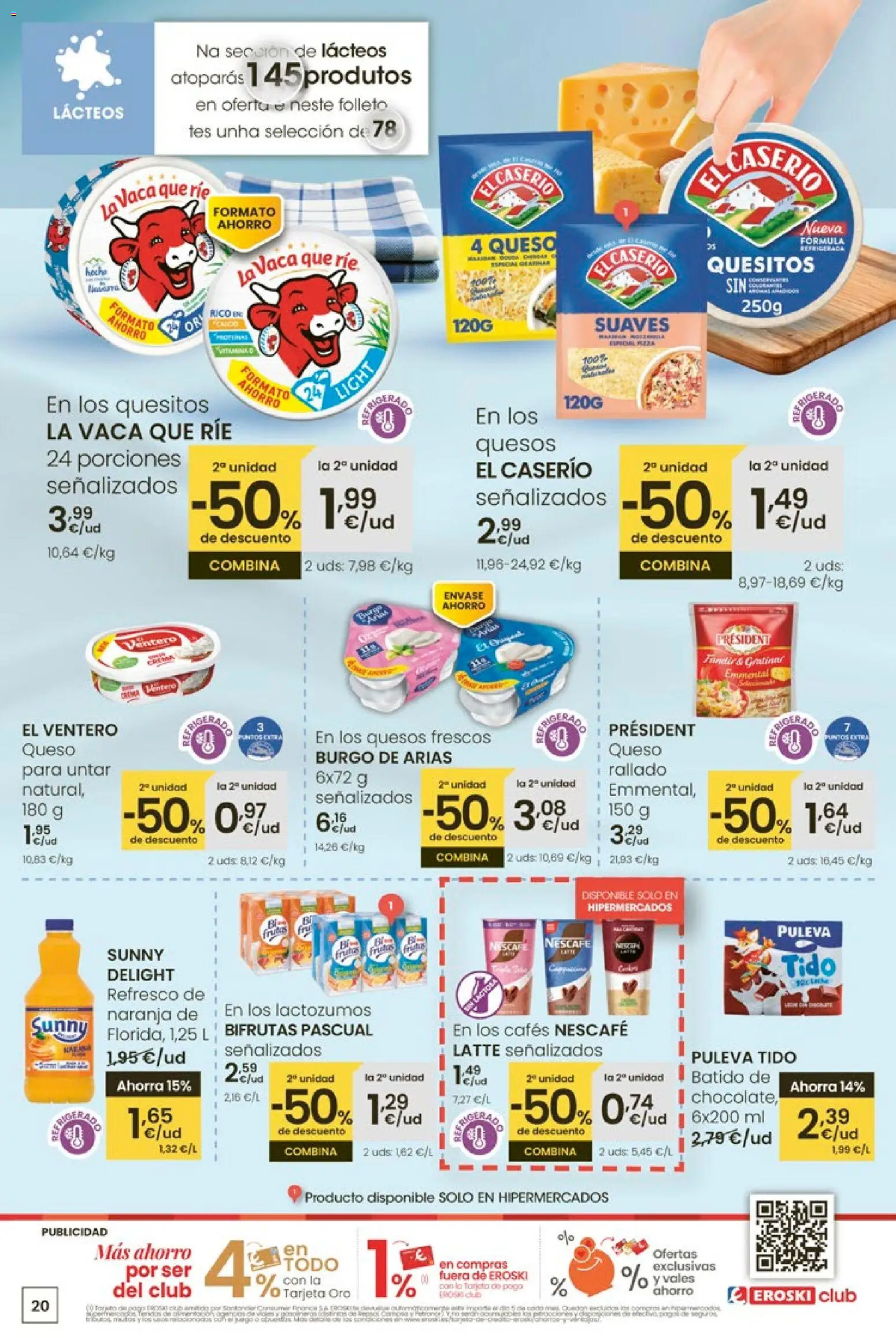 Eroski - Entroido do aforro │ válido desde el 29.01.2026 | Página: 20 | Productos: Queso, Chocolate, Queso para untar