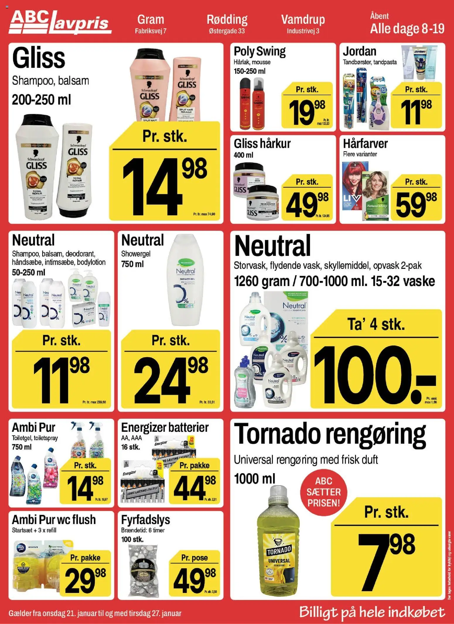 Abc Lavpris tilbudsavis – gyldig fra 21.01.2026 | Side: 10 | Produkter: Duft, Shampoo, Tandpasta, Batterier