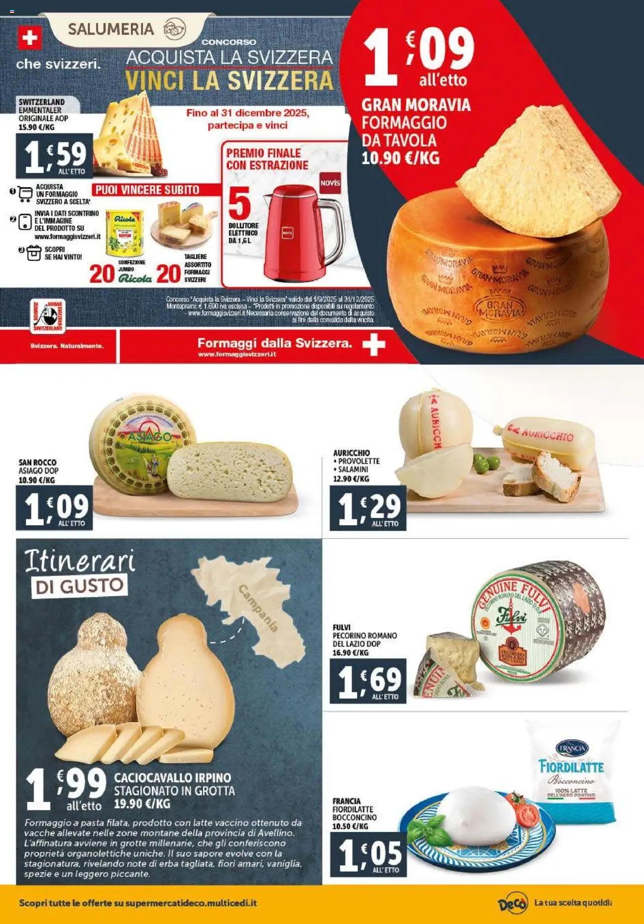 Volantino Decò del 23.09.2025 | Pagina: 2 | Prodotti: Spezie, Formaggio, Pasta, Bollitore