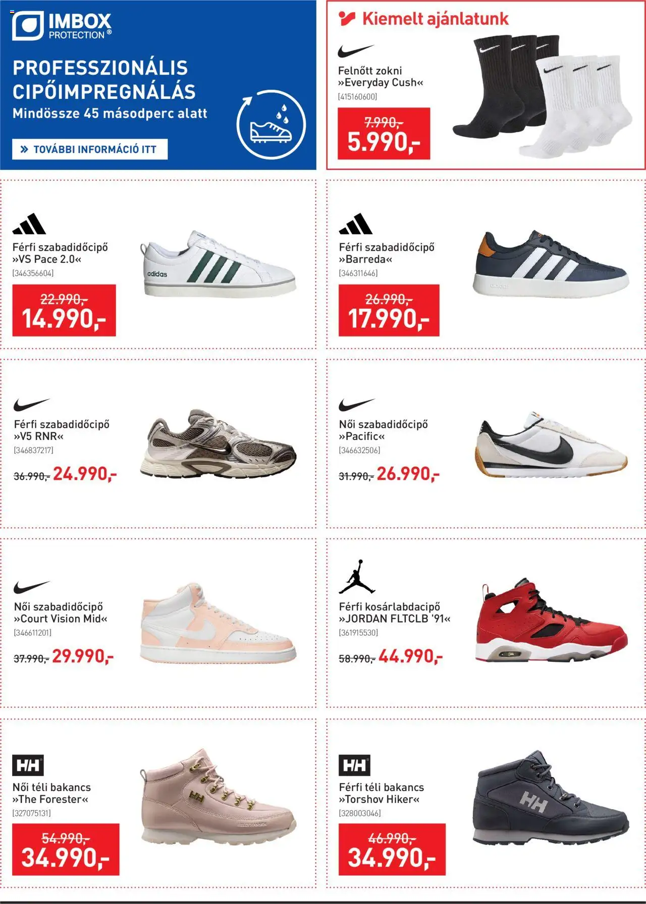 Intersport akciós ujság - amely érvényes a következő dátumtól: 14.10.2025 | Oldal: 4 | Termékek: Bakancs, Zokni