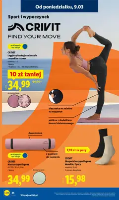 Pogląd oferty "Lidl Katalog" - ważna od 09.03.2026 | Strona: 28 | Produkty: Legginsy, Telefon, Skarpetki