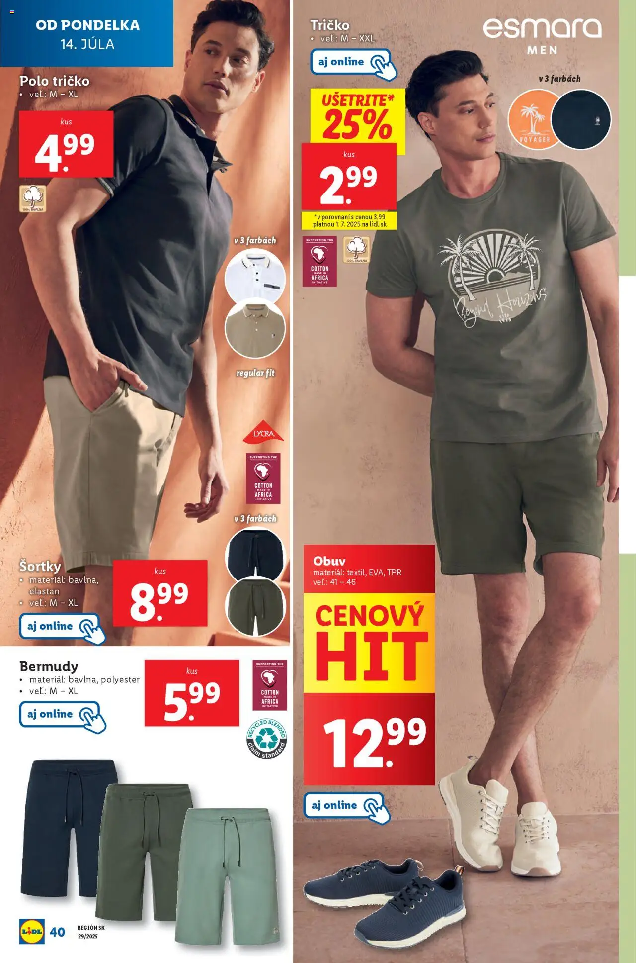 Lidl leták │ platný od 14.07.2025 | Strana: 44 | Produkty: Tričko