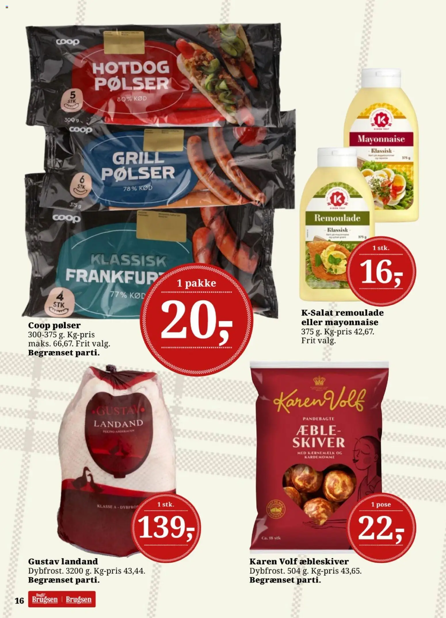 Dagli'Brugsen tilbudsavis – gyldig fra 24.10.2025 | Side: 17 | Produkter: Pølser, Kardemomme, Kærnemælk, Grill