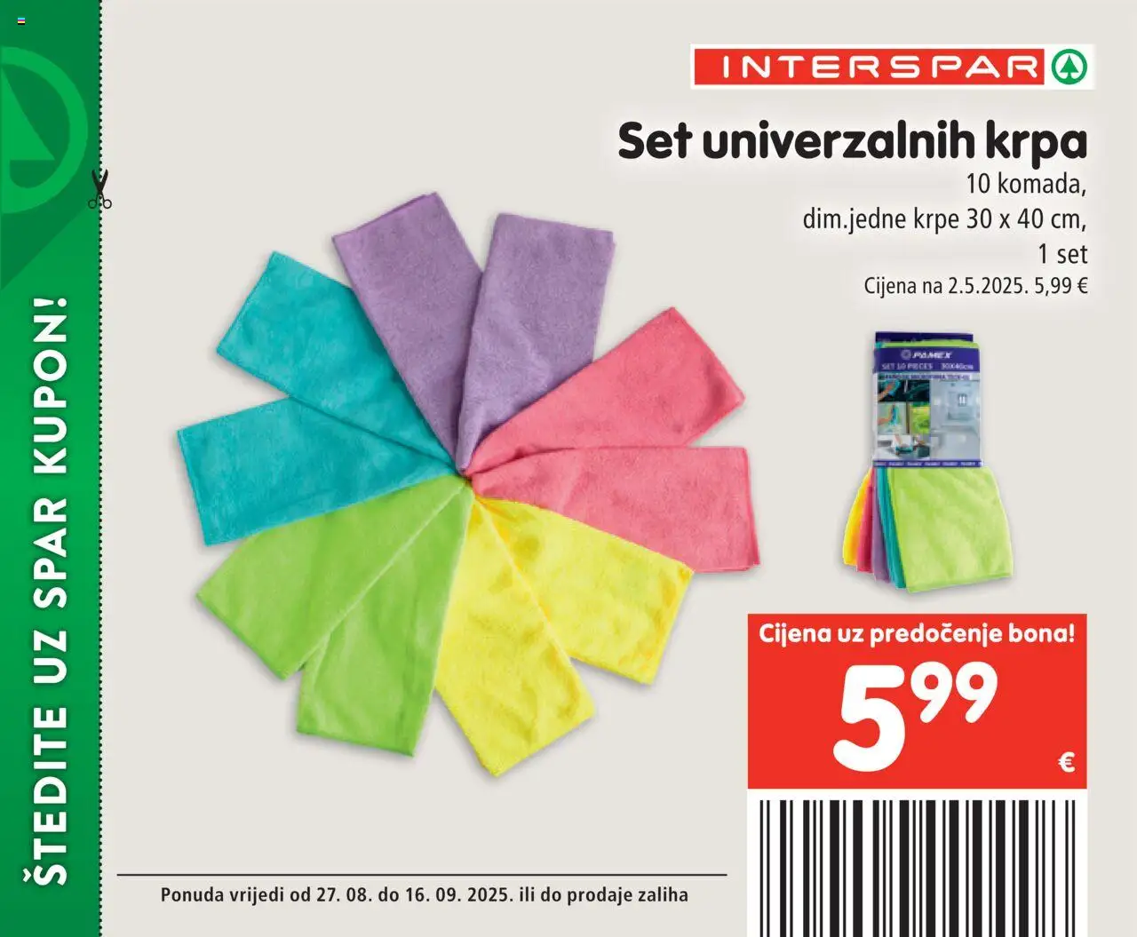 Interspar katalog | vrijedi od 27.08.2025 | Stranica: 73 | Proizvodi: Krpa