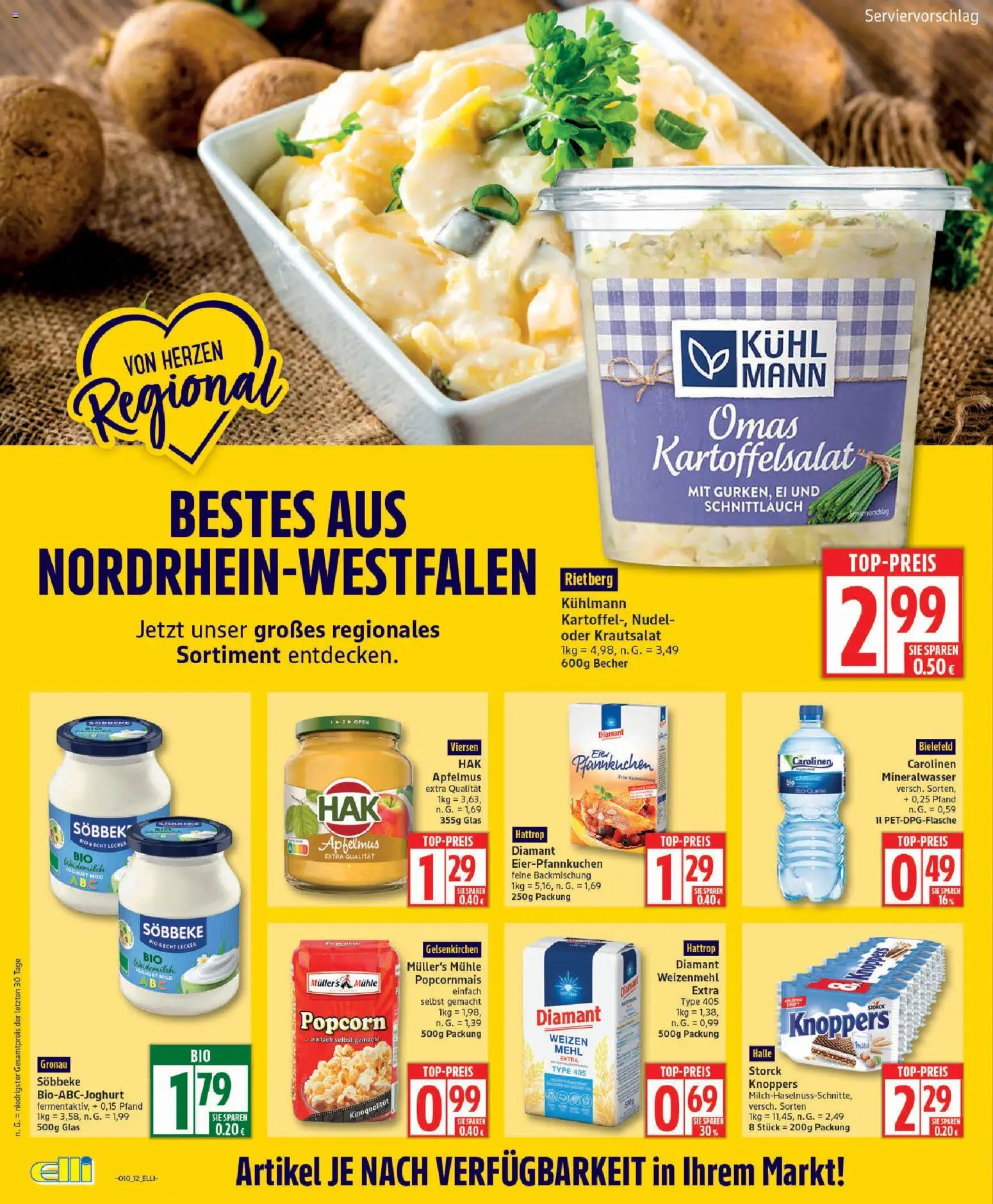 Elli Markt - Broschüre – gültig ab 02.03.2026 | Seite: 12 | Produkte: Mühle, Joghurt, Eier, Mineralwasser