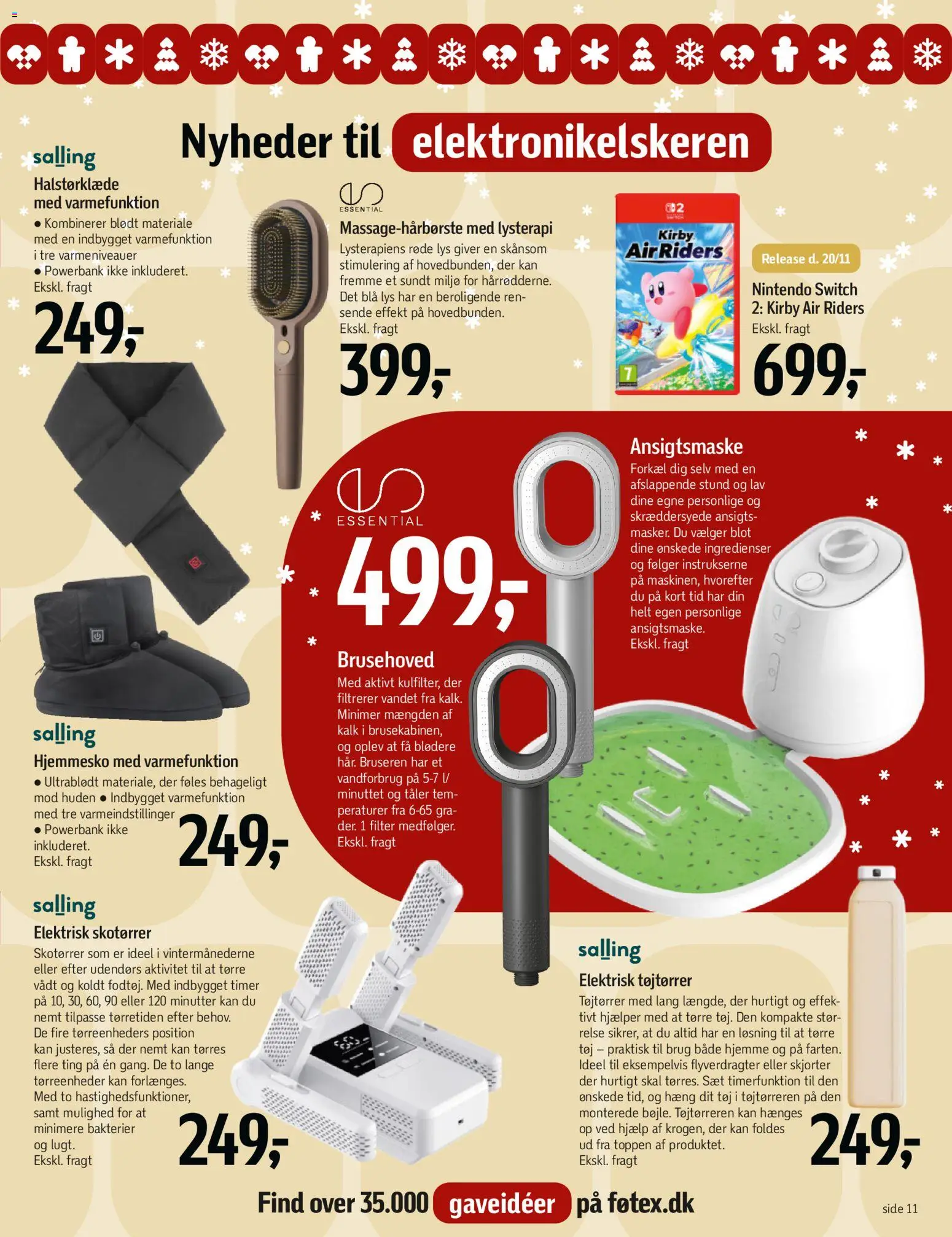 Føtex tilbudsavis – gyldig fra 21.11.2025 | Side: 11 | Produkter: Hjemmesko, Halstørklæde, Søm, Tøj