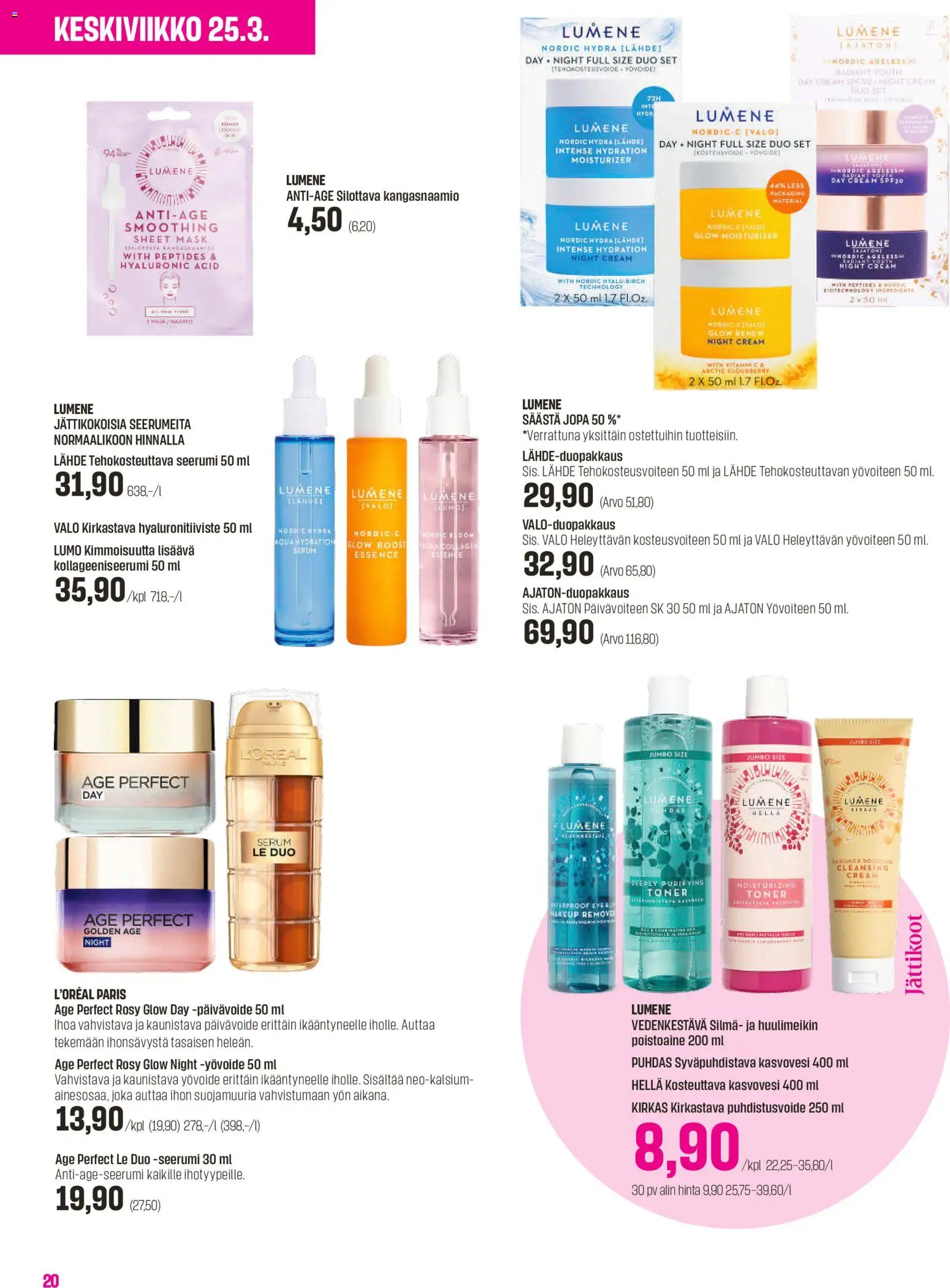 Sokos tarjoukset - Emotion 3plus1 – voimassa 25.03.2026 alkaen | Sivu: 20 | Tuotteet: Hella, Yövoide, Seerumi