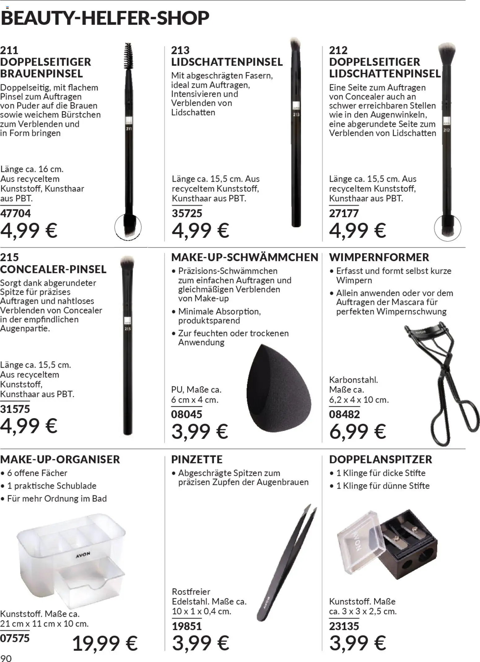 AVON Katalog Dezember 2025 – gültig ab 01.12.2025 | Seite: 92 | Produkte: Bad, Concealer, Pinsel, Lidschatten