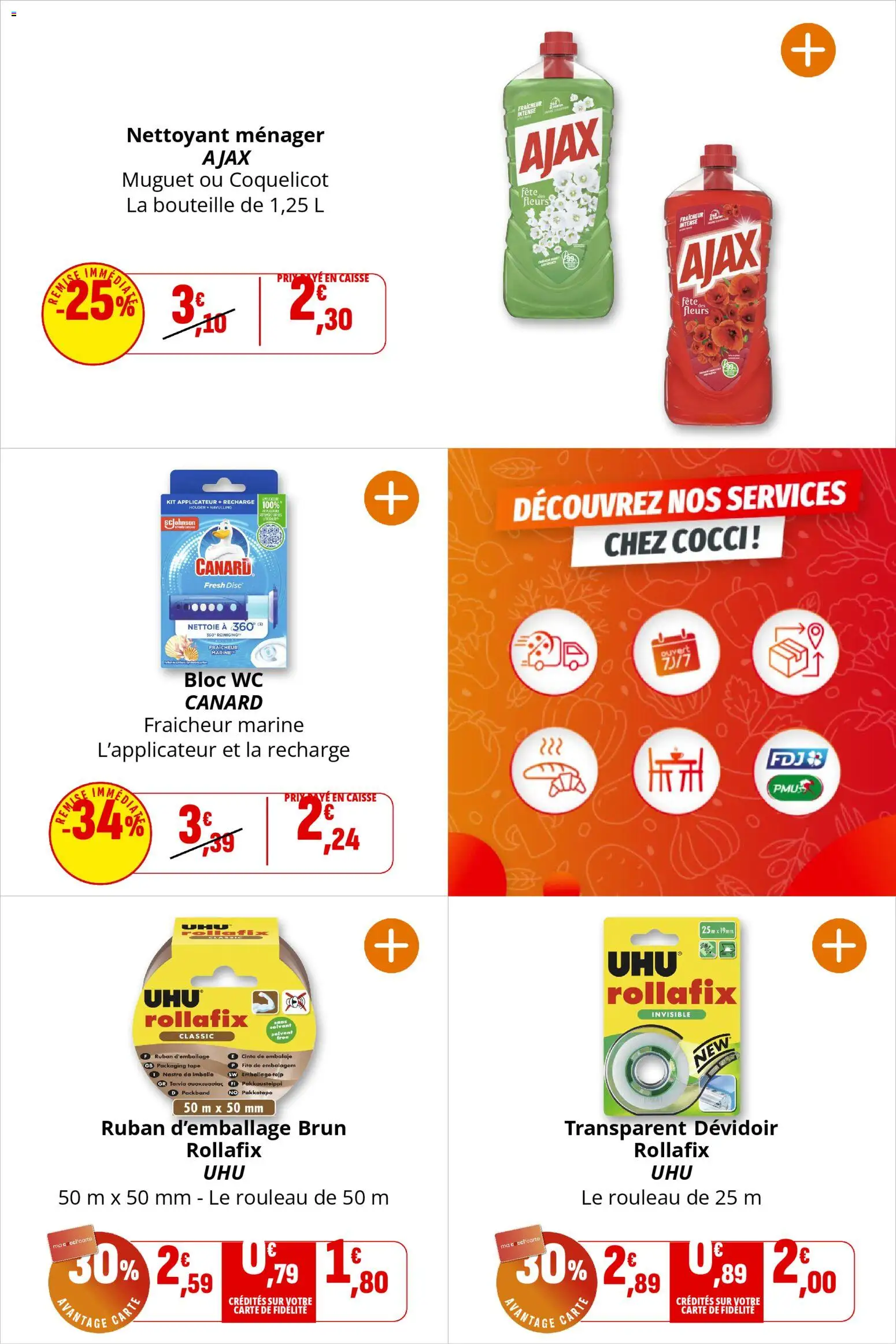 {H1} | Page: 40 | Produits: Rouleau, Solvant, bloc WC, Muguet