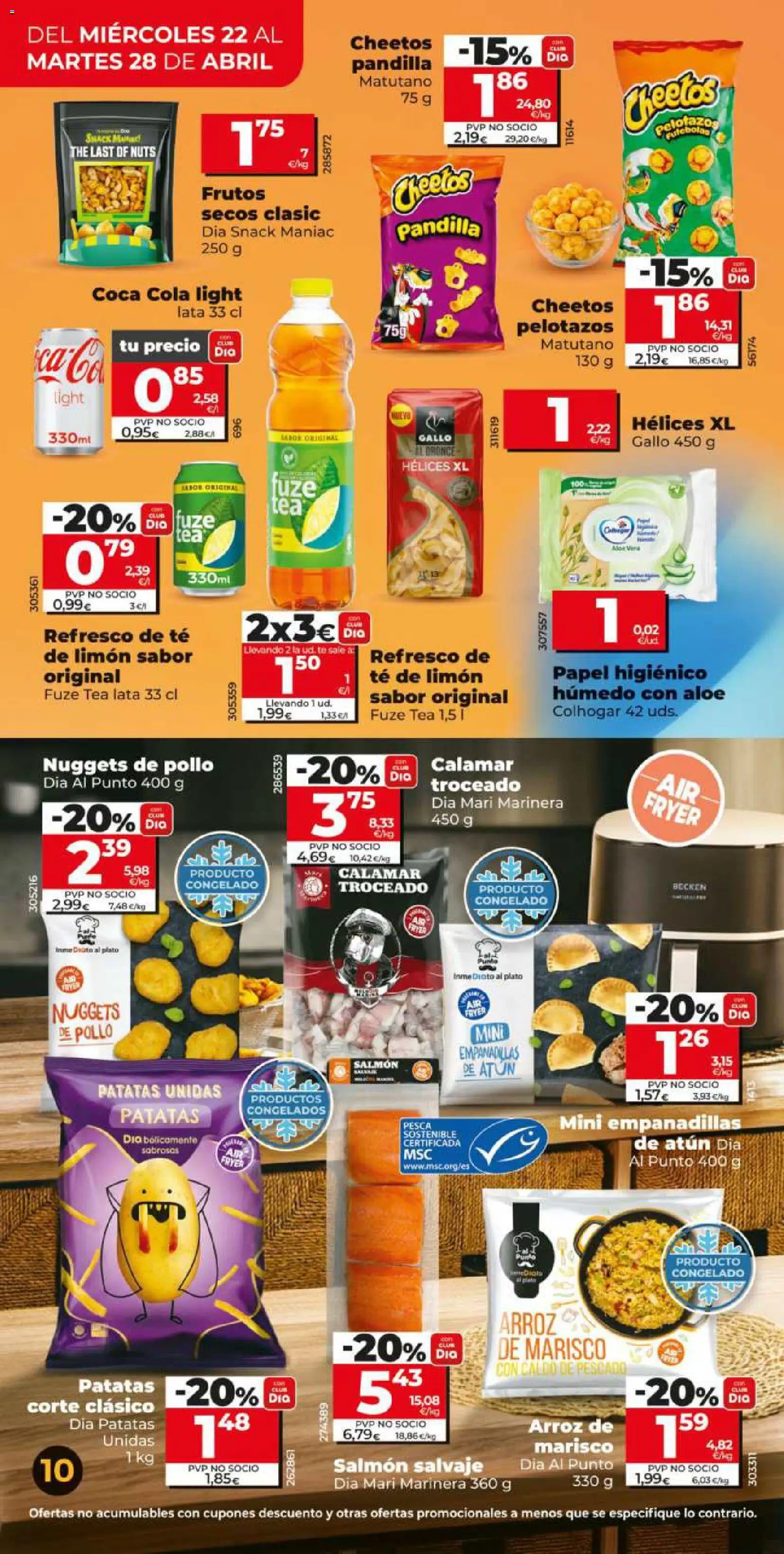 Dia - folleto Market │ válido desde el 22.04.2026 | Página: 10 | Productos: Arroz, Pescado, Frutos secos, Té