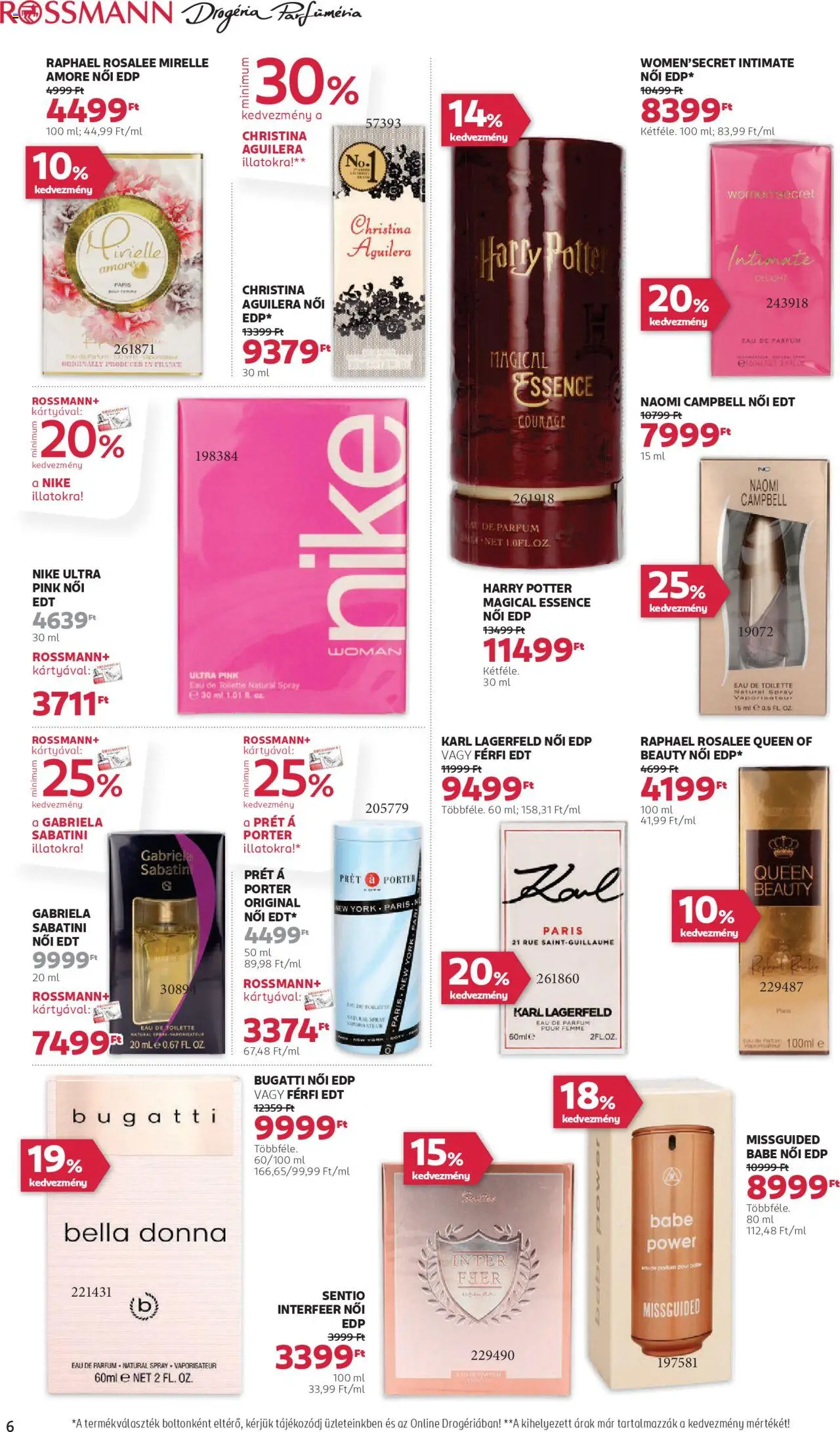 Rossmann akciós ujság - amely érvényes a következő dátumtól: 11.08.2025 | Oldal: 6 | Termékek: Parfüm