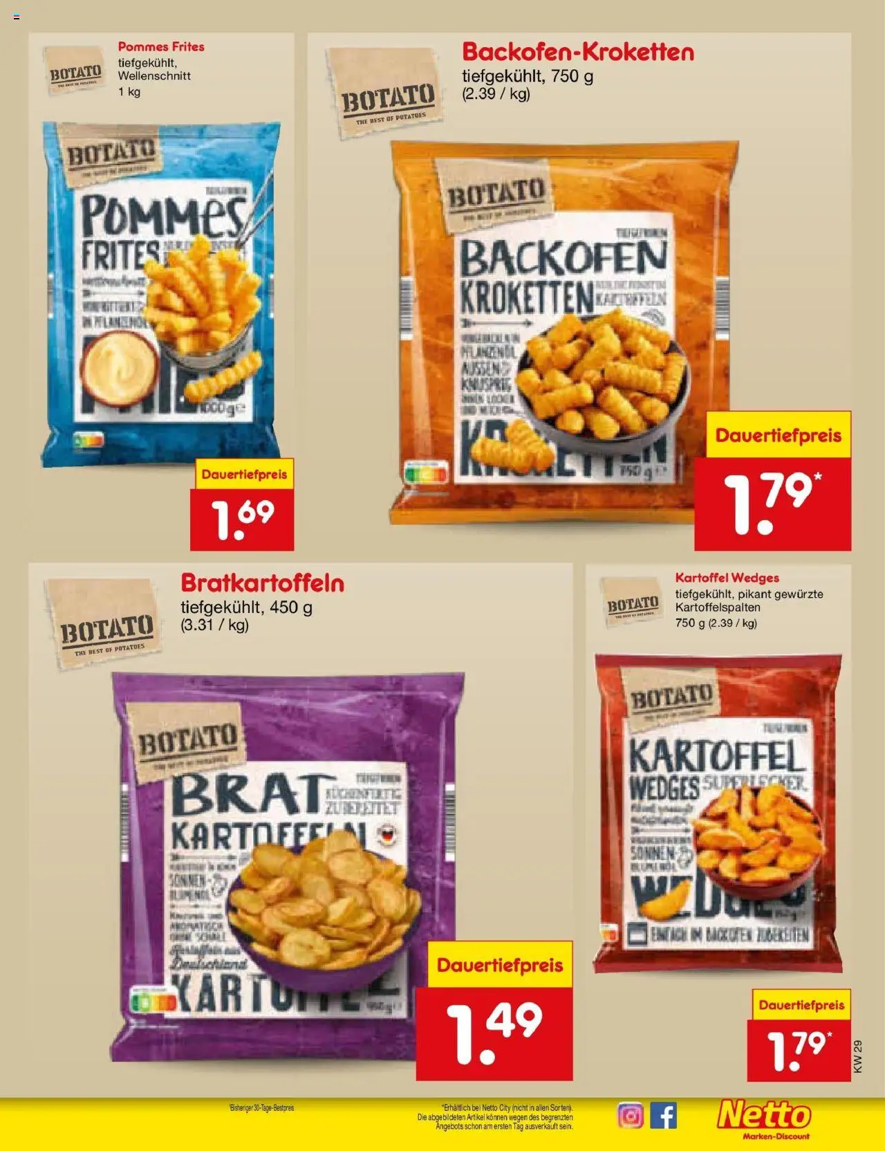 Netto Marken-Discount prospekt Calw-Stammheim	 - gültig ab dem 13.07.2025 | Seite: 21 | Produkte: Pommes, Pommes frites, Backofen