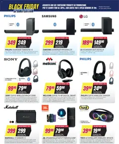 Anteprima del volantino Trony Black Friday valido a partire dal 19.03.2026 | Pagina: 5 | Prodotti: Audio, Disco, Speaker, Fan
