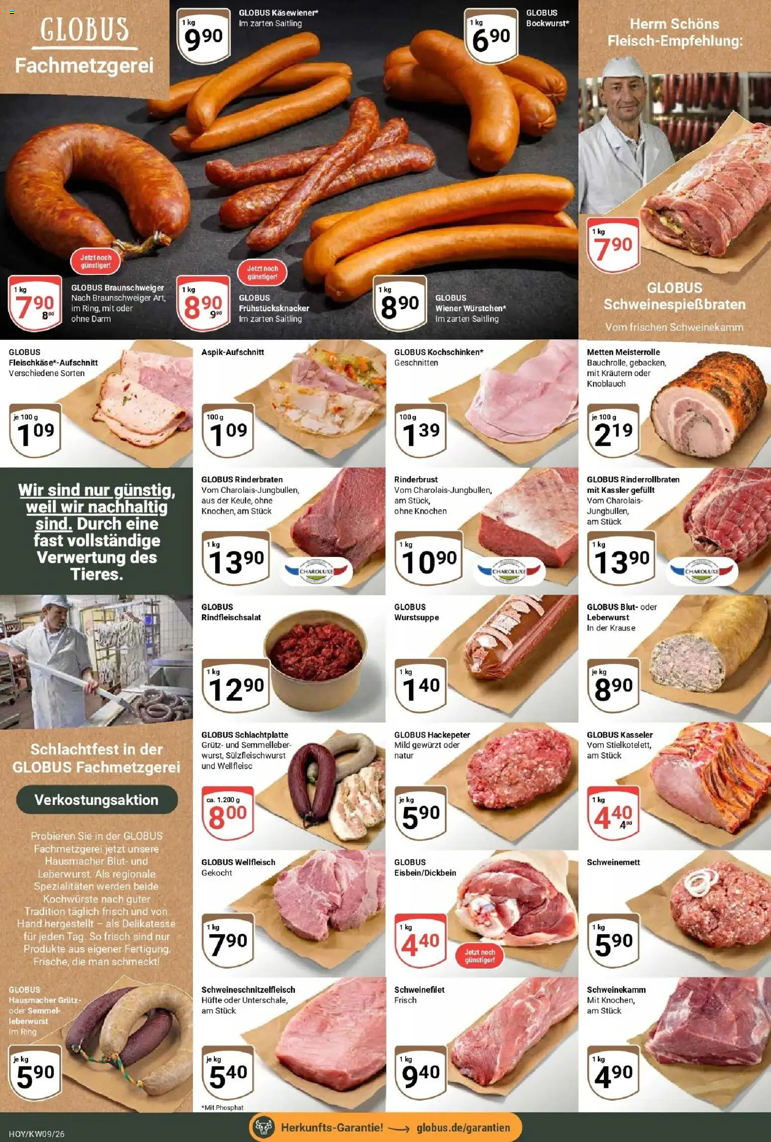 Globus Prospekt Hoyerswerda – gültig ab 23.02.2026 | Seite: 6 | Produkte: Rinderbraten, Schweinefilet, Knoblauch