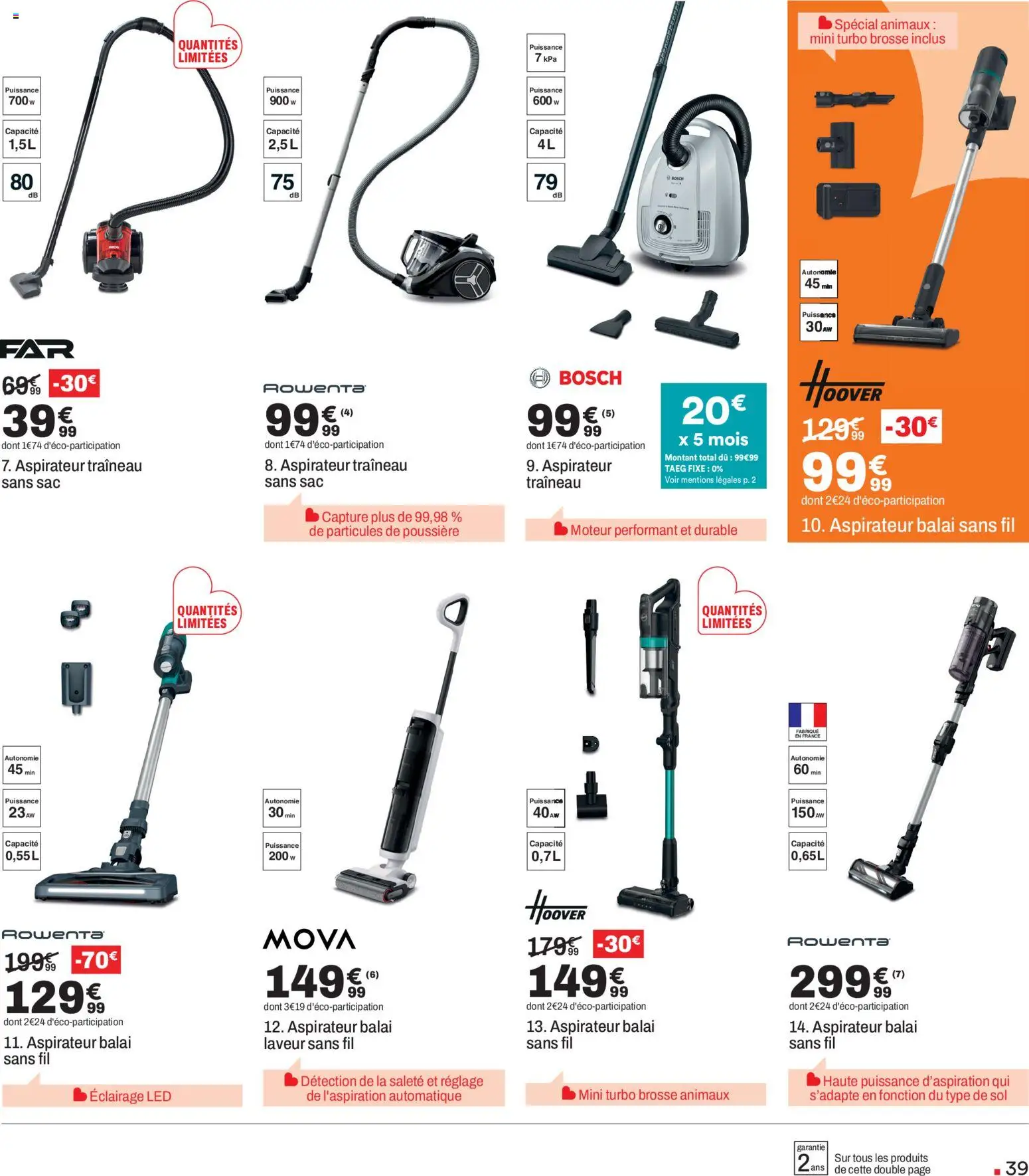 {H1} | Page: 39 | Produits: Sac, Aspirateur, Balai, Aspirateur balai