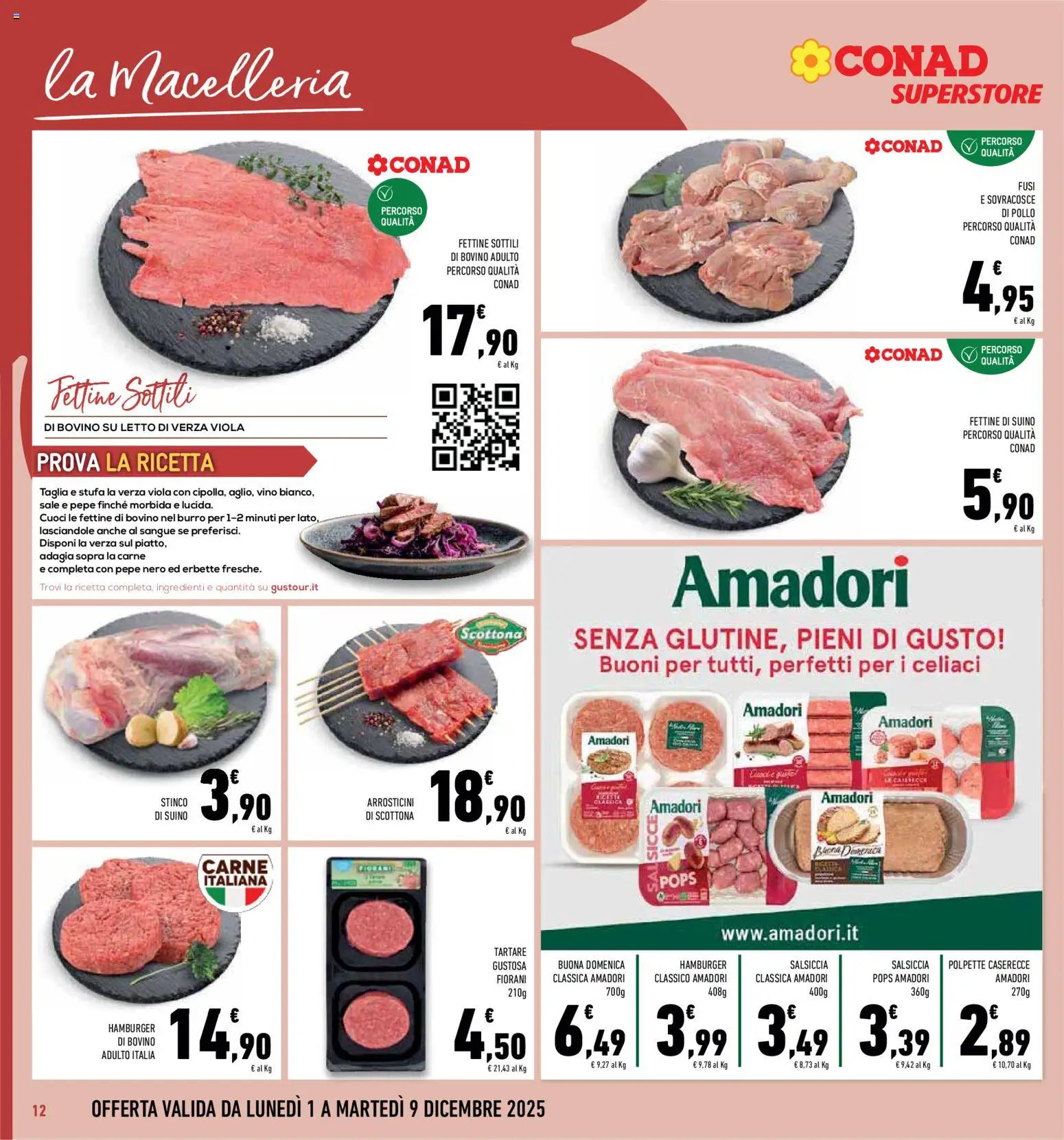 Volantino Conad del 01.12.2025 | Pagina: 12 | Prodotti: Bovino, Sale, Stufa, Vino