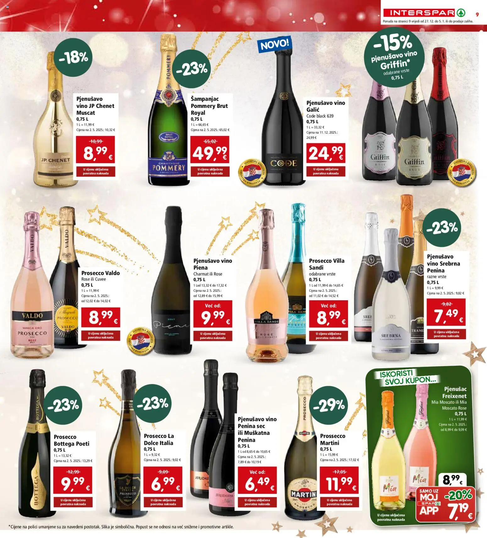 Interspar katalog | vrijedi od 27.12.2025 | Stranica: 9 | Proizvodi: Prosecco, Vino