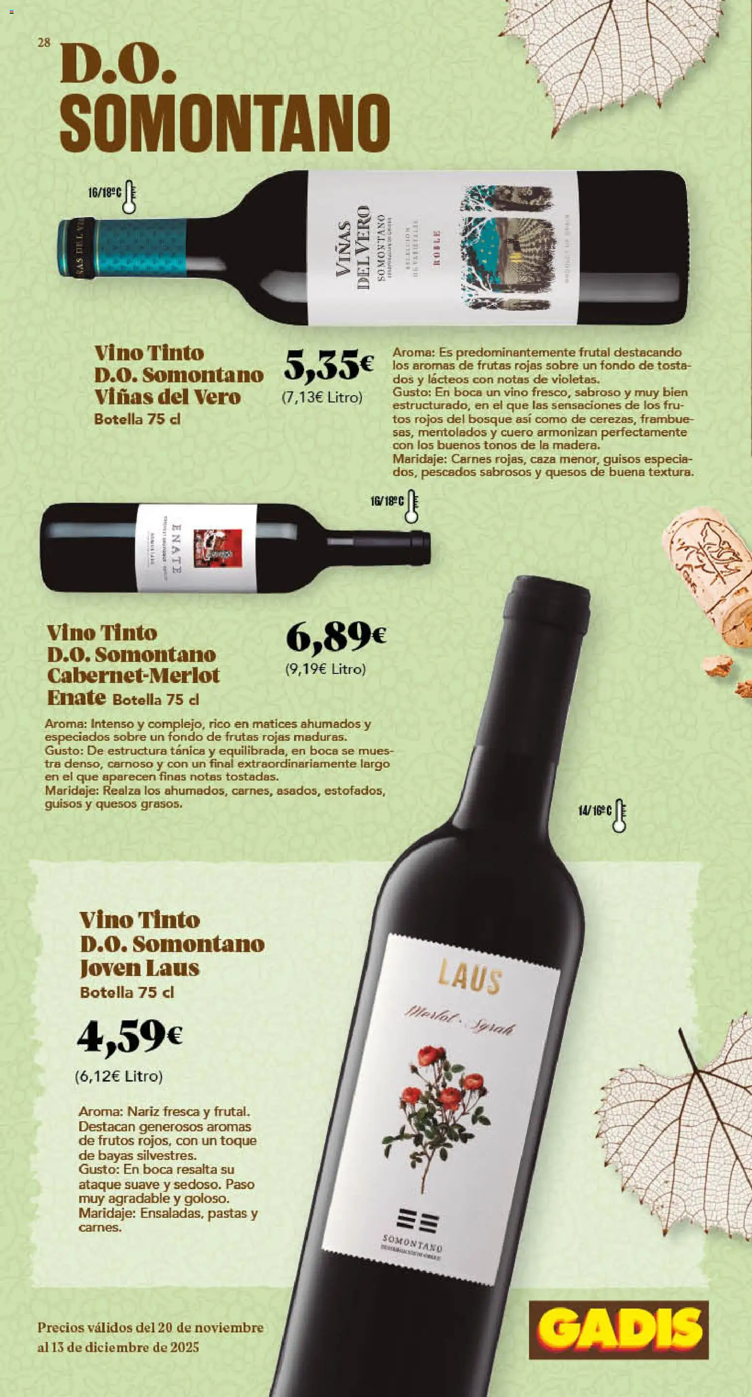 Gadis - folleto │ válido desde el 20.11.2025 | Página: 28 | Productos: Vino