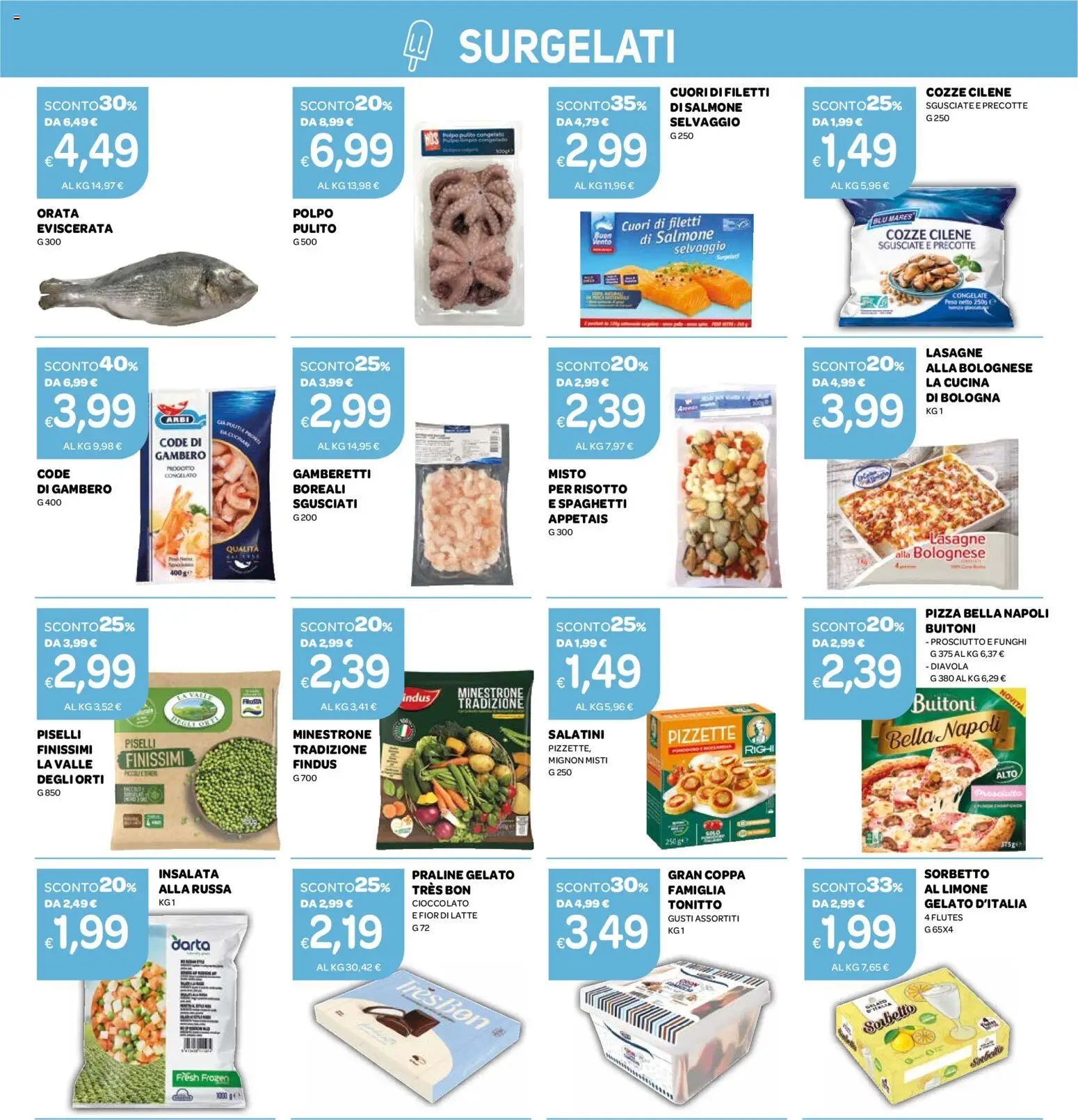 Volantino Ekom del 16.12.2025 | Pagina: 11 | Prodotti: Cioccolato, Gelato, Funghi, Gamberetti