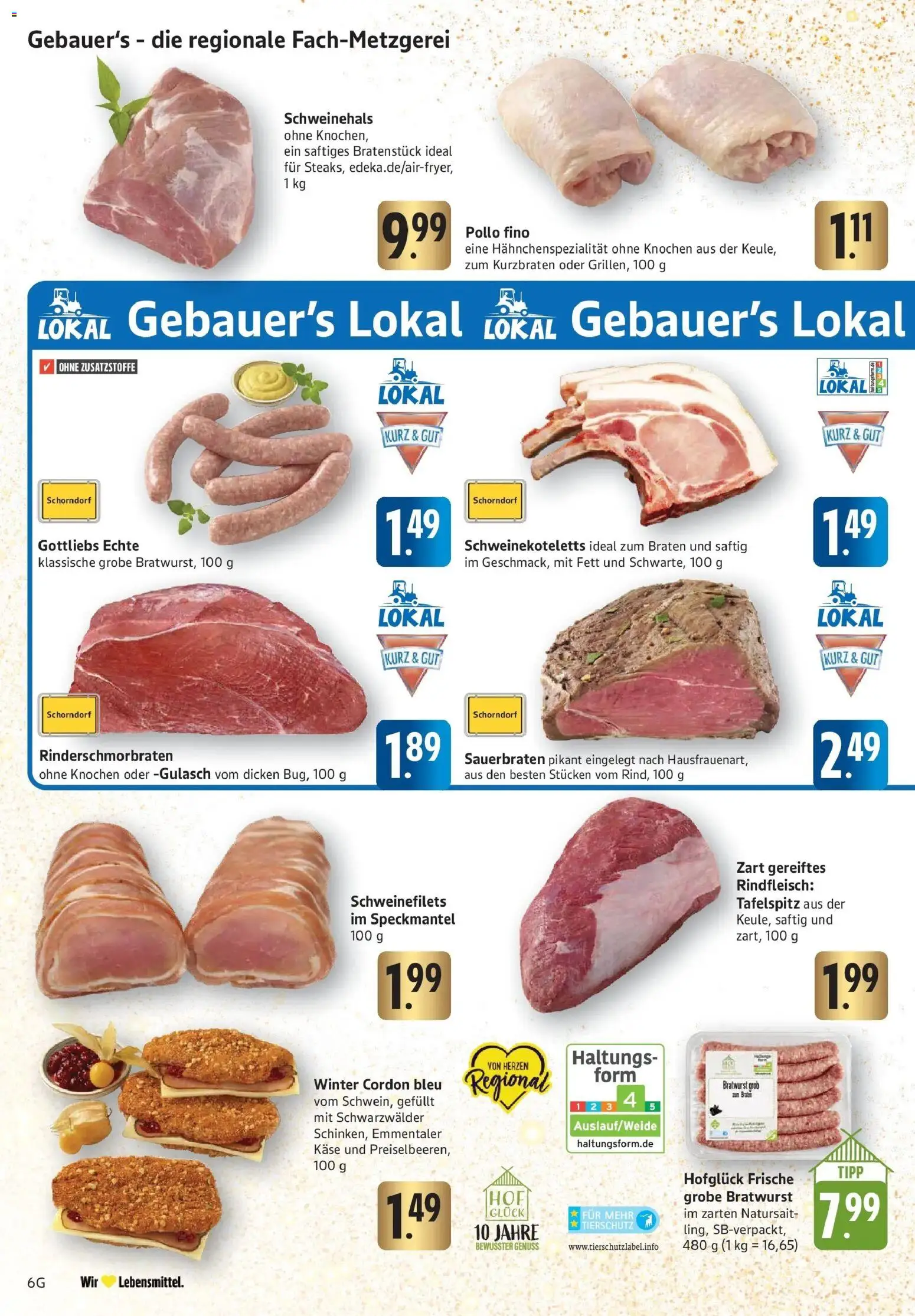 Edeka prospekt Geislingen	 – gültig ab 15.12.2025 | Seite: 6 | Produkte: Tafelspitz, Käse, Bratwurst, Gulasch