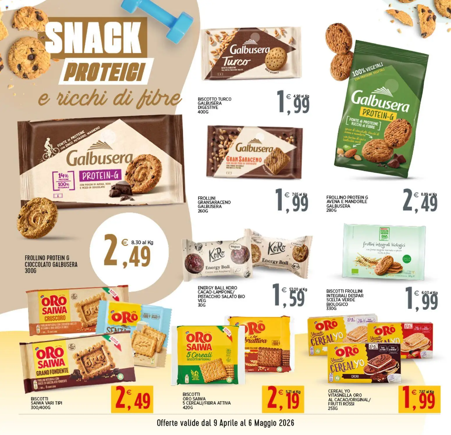 Volantino Interspar del 20.04.2026 | Pagina: 14 | Prodotti: Biscotti, Mandorle, Cacao, Frollini