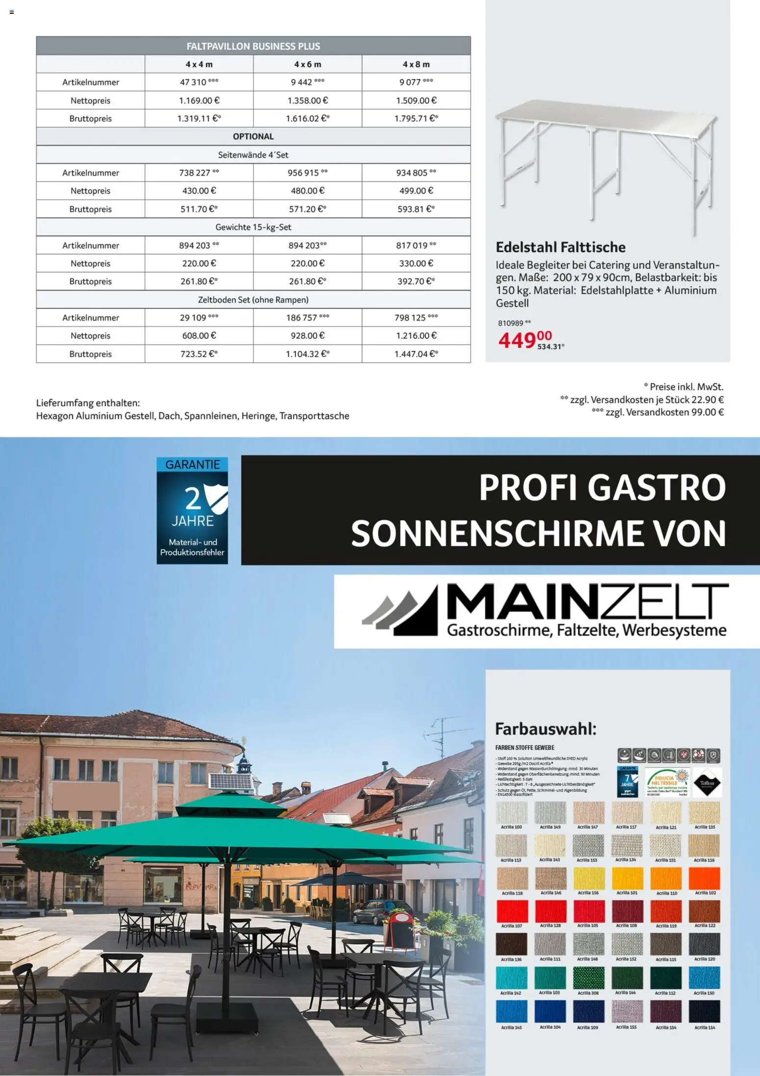 Selgros Profi-Faltpavillons – gültig ab 22.01.2026 | Seite: 2