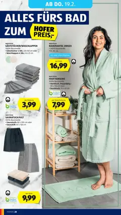 Hofer Flugblatt ab 13.02.2026 gültig | Seite: 32 | Produkte: Bademantel, Bad