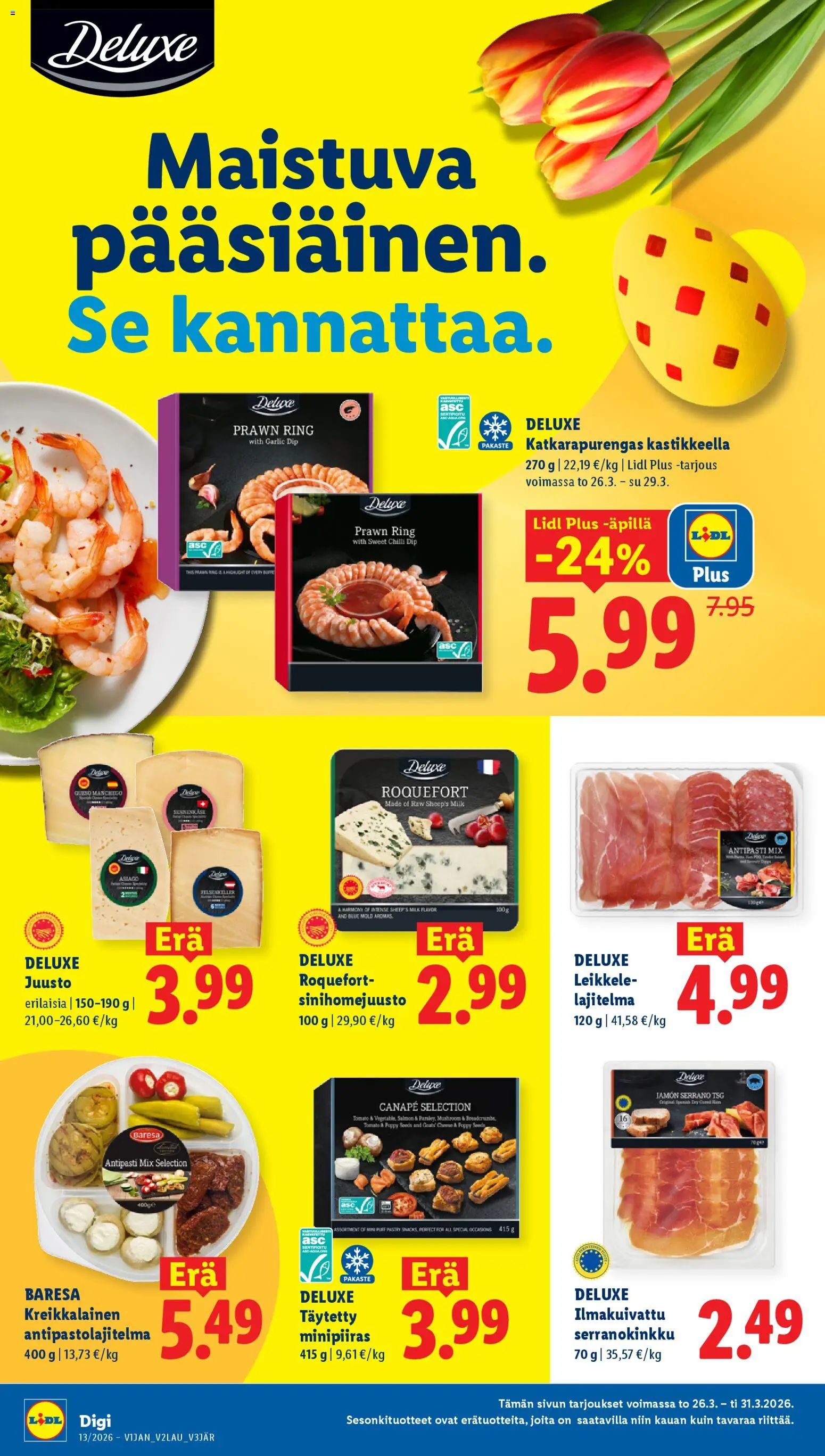 Lidl tarjoukset - Rovaniemi – voimassa 26.03.2026 alkaen | Sivu: 12 | Tuotteet: Juusto
