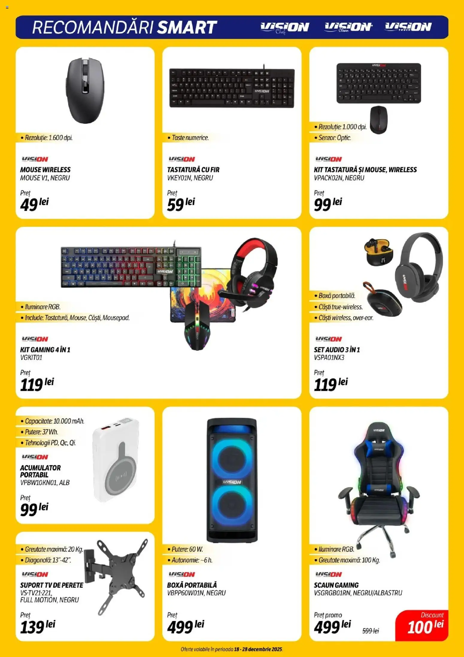 Noul catalog Flanco – valabil de la 18.12.2025 | Pagină: 25 | Produse: Mouse, Căști, Scaun, Boxă portabilă