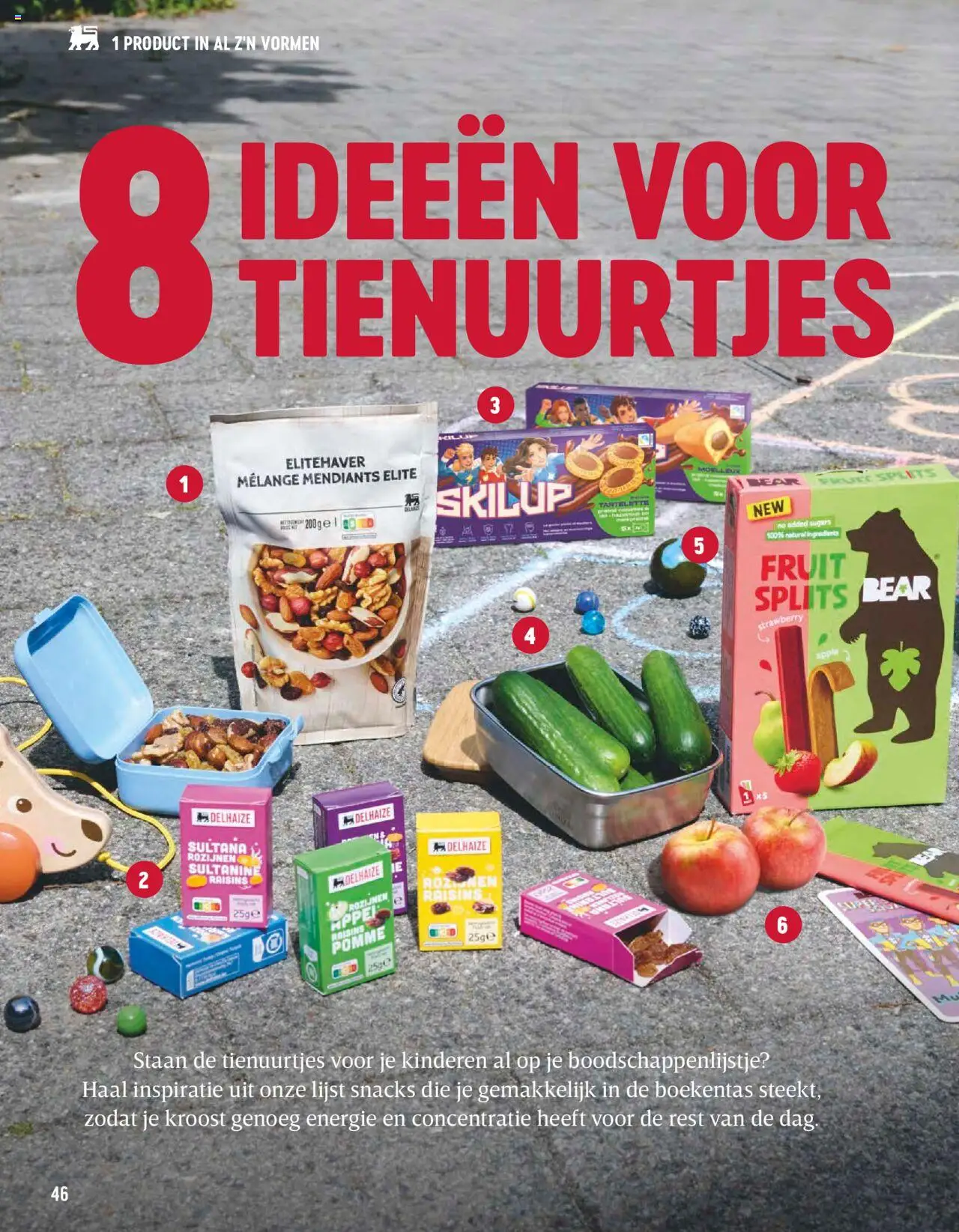  | Pagina: 46 | Producten: Rozijnen, Fruit, Appel, Snacks