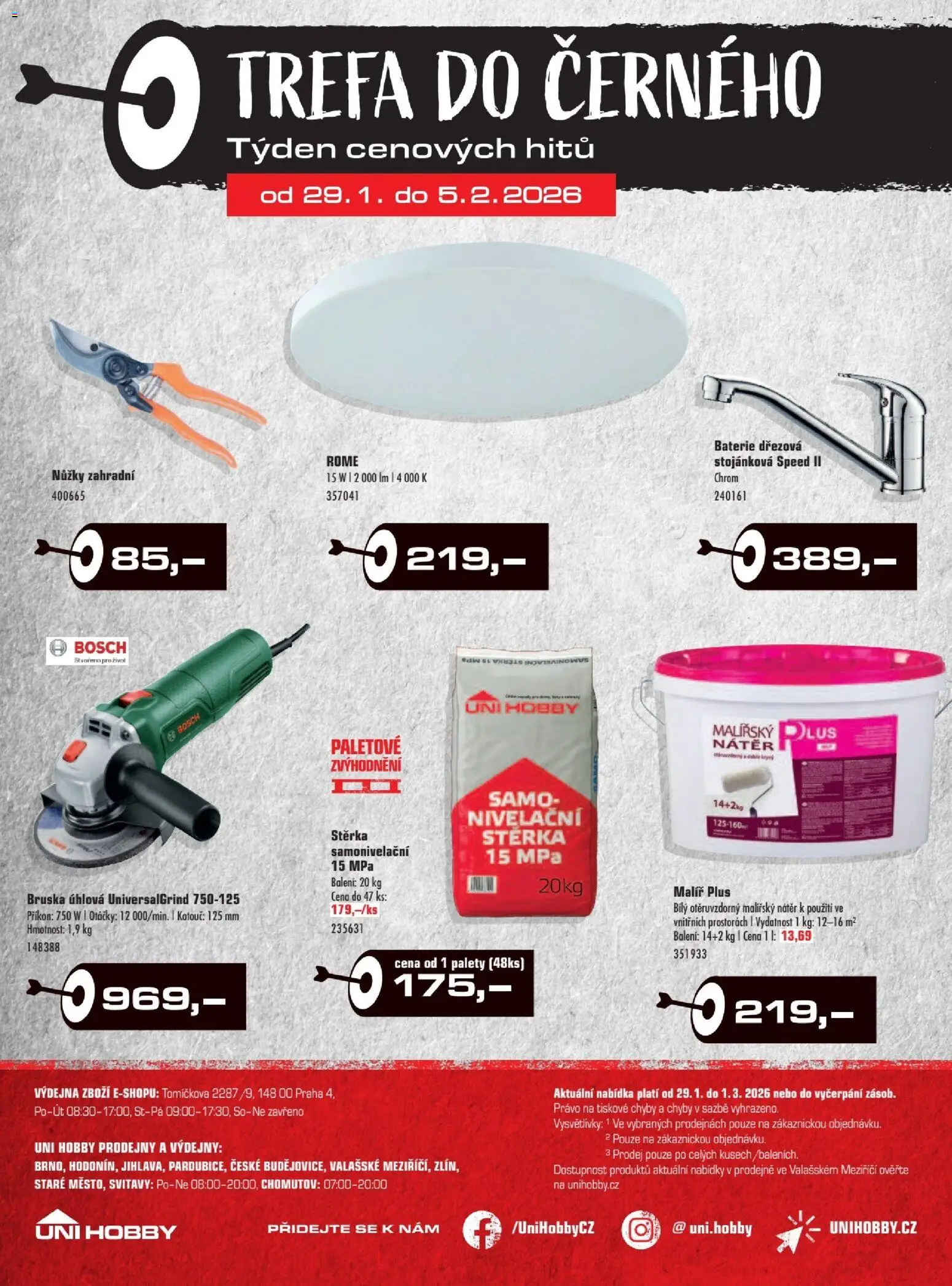 Uni Hobby leták od 29.01.2026 | Strana: 32 | Produkty: Nůžky, Bruska, Baterie