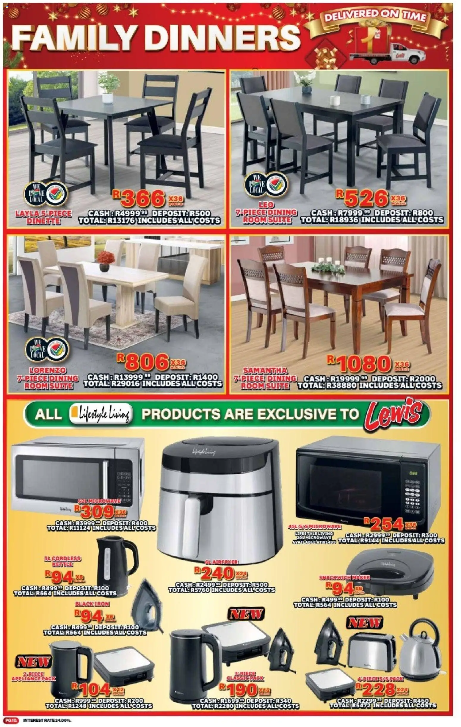 New Lewis Stores catalogue – valid from 08.12.2025 | Page: 10 | Products: Kettle, Microwave