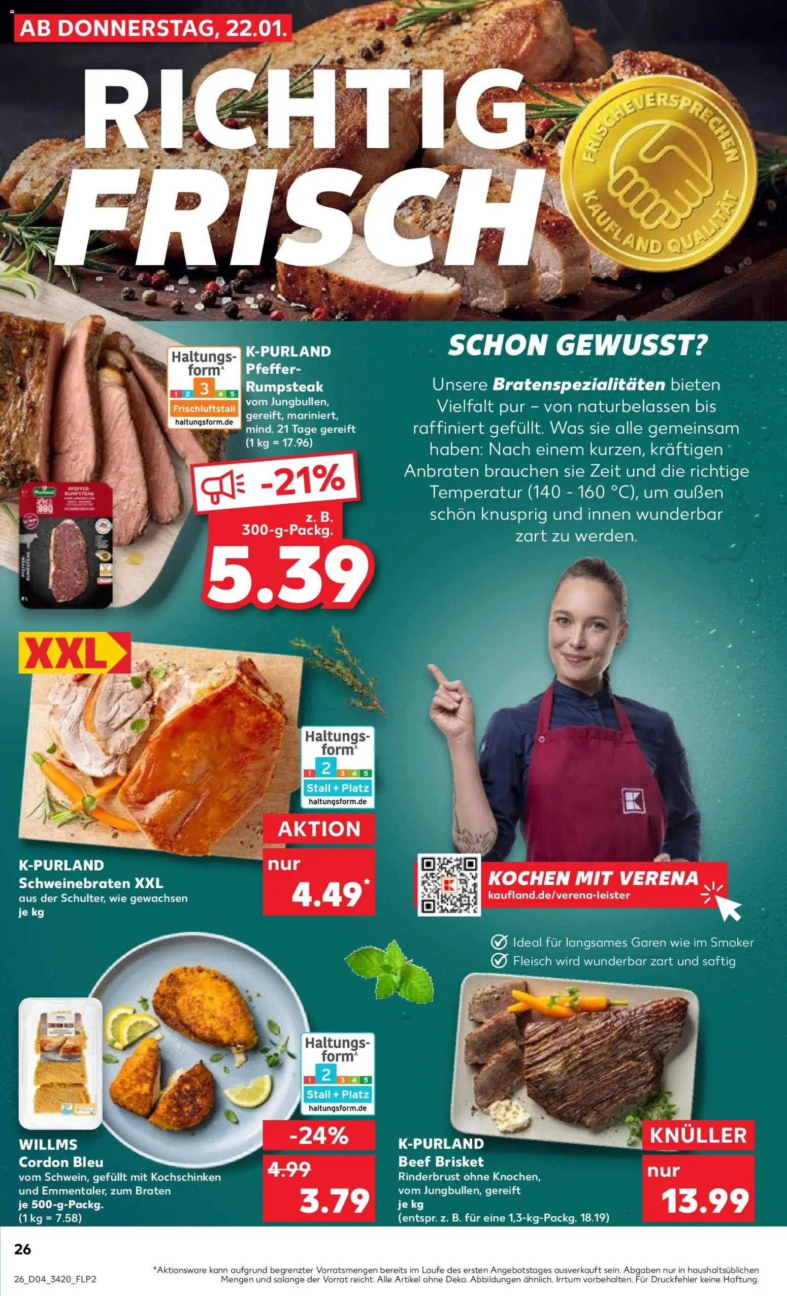 Kaufland prospekt Berlin	 – gültig ab 25.01.2026 | Seite: 26 | Produkte: Rumpsteak, Pfeffer, Steak, Fleisch