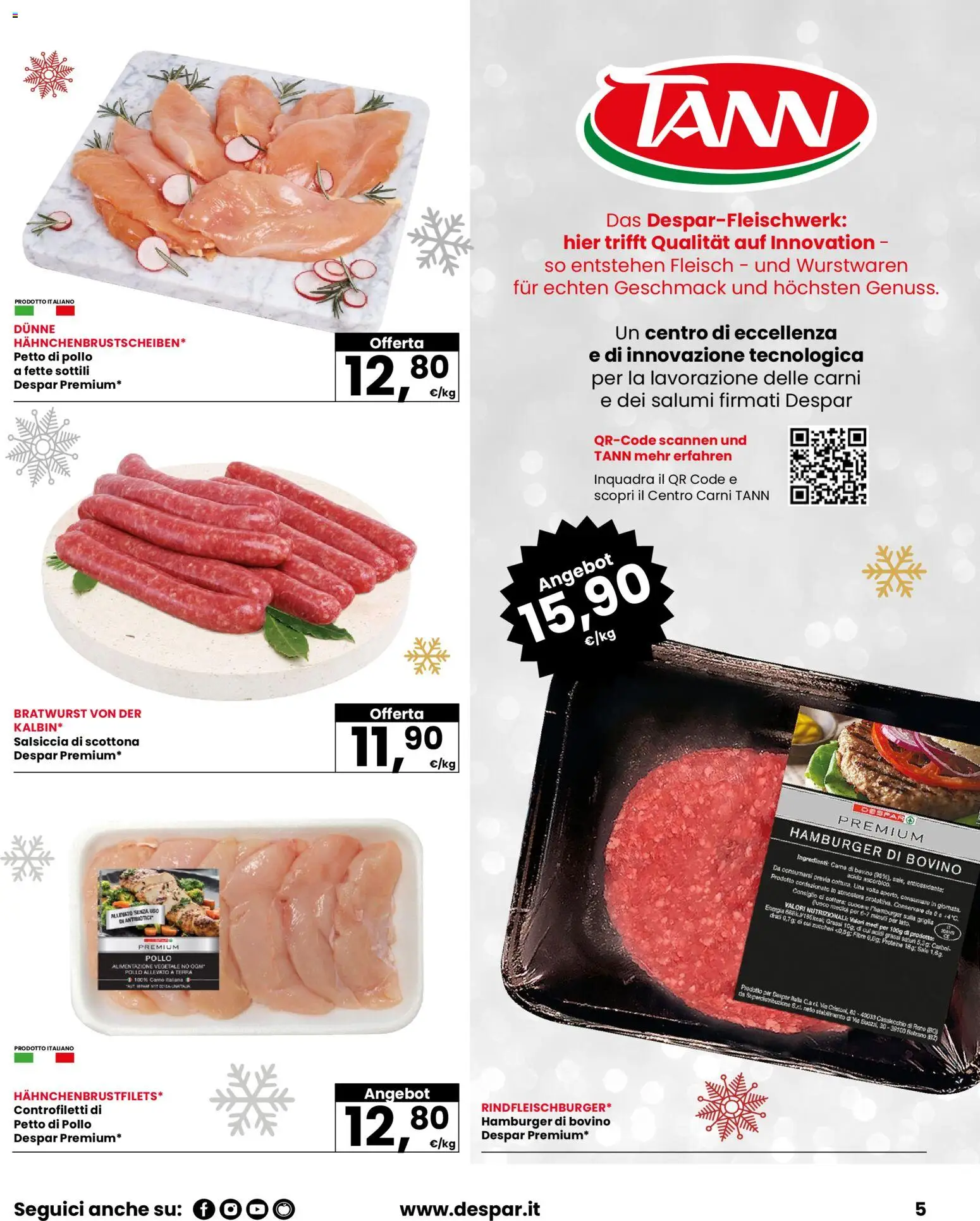 Volantino Despar del 04.12.2025 | Pagina: 5 | Prodotti: Sale, Salsiccia, Griglia, Hamburger