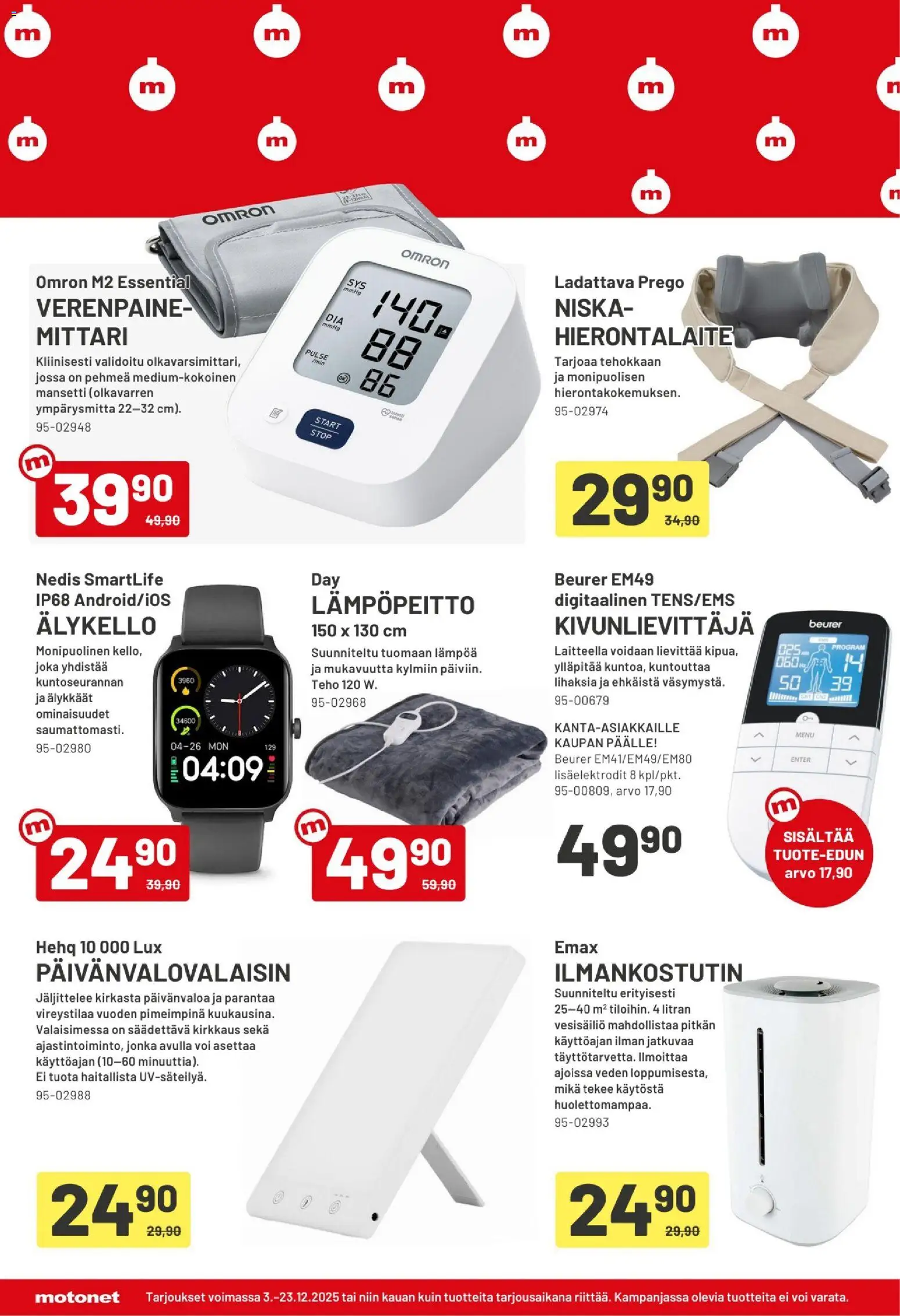 Motonet tarjoukset – voimassa 03.12.2025 alkaen | Sivu: 4 | Tuotteet: Älykello, Voi