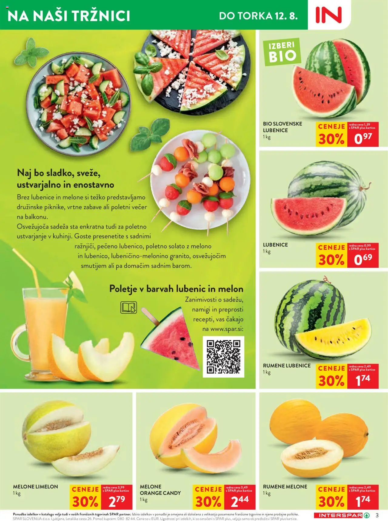 Spar katalog interspar 10/25 │ velja od 06.08.2025 | Stran: 3 | Izdelki: Lubenice