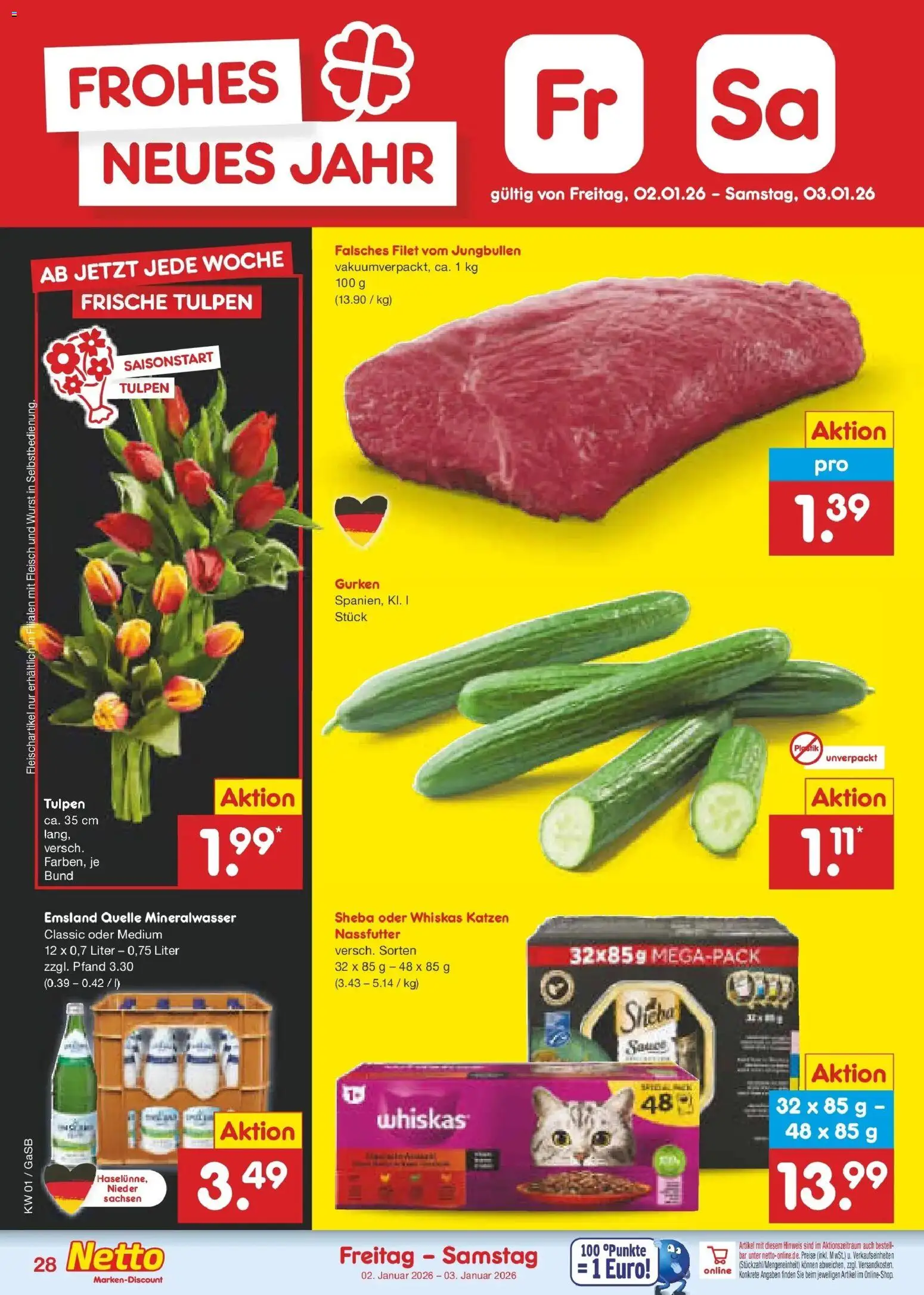 Netto Marken-Discount prospekt Bremen-Lesum	 – gültig ab 28.12.2025 | Seite: 42 | Produkte: Sheba, Mineralwasser, Gurken, Whiskas