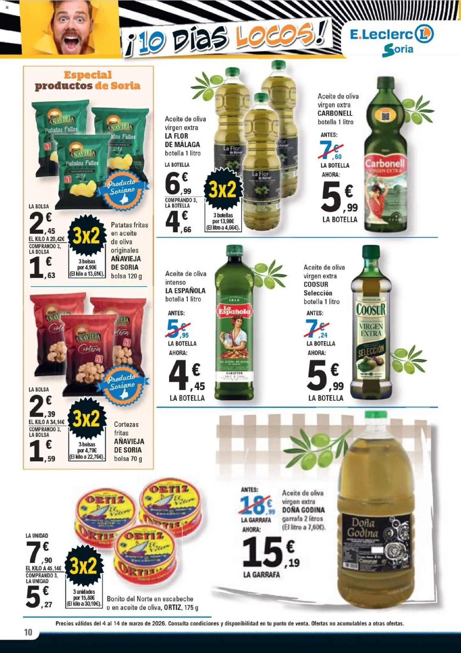 E.Leclerc Soria │ válido desde el 04.03.2026 | Página: 10 | Productos: Aceite, Aceite de oliva, Aceite de oliva virgen extra, Bolsa