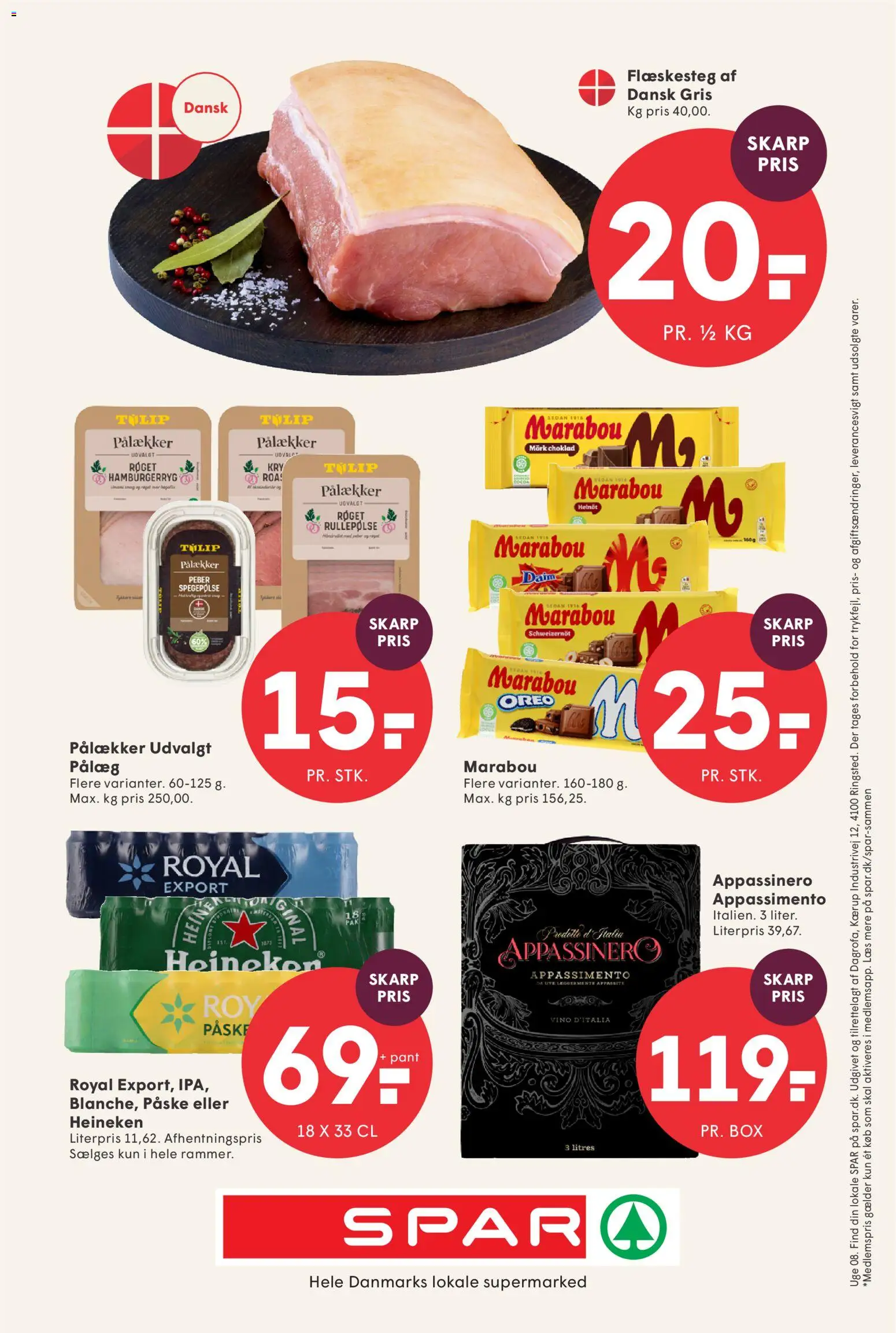 Spar tilbudsavis – gyldig fra 13.02.2026 | Side: 20 | Produkter: Spegepølse, Peber, Flæskesteg, Hamburgerryg