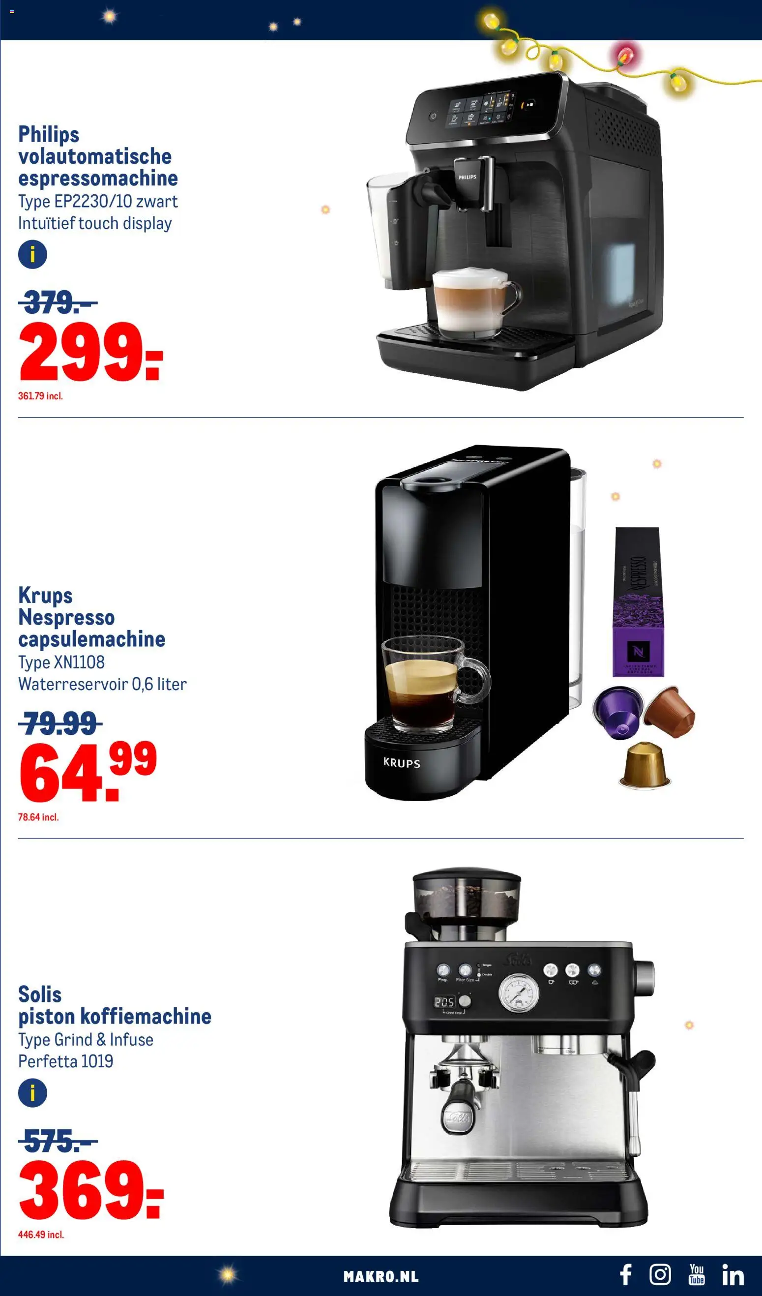 {H1} | Pagina: 17 | Producten: Koffiemachine