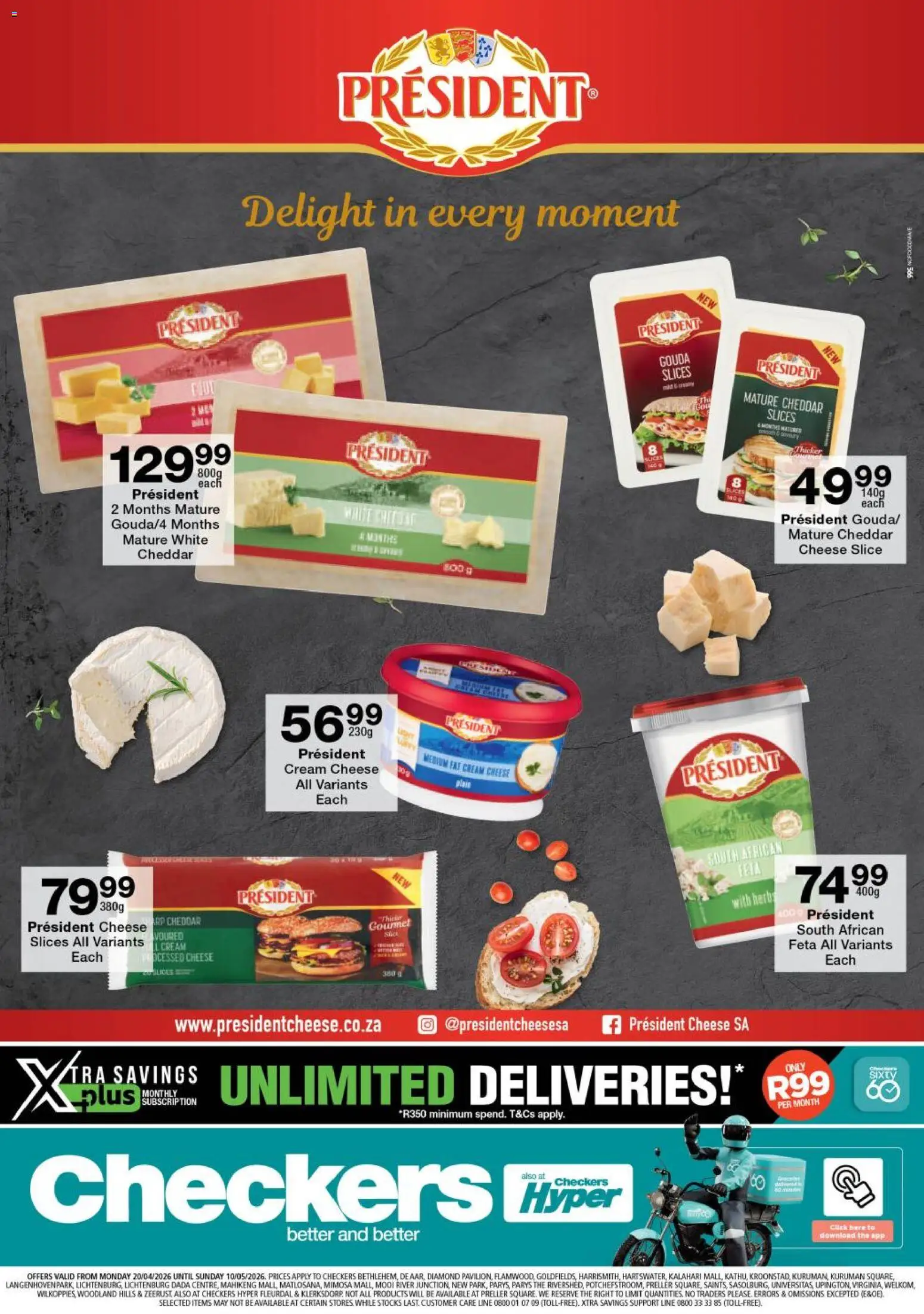 New Checkers catalogue – valid from 20.04.2026 | Page: 1 | Products: Cheese, Cream