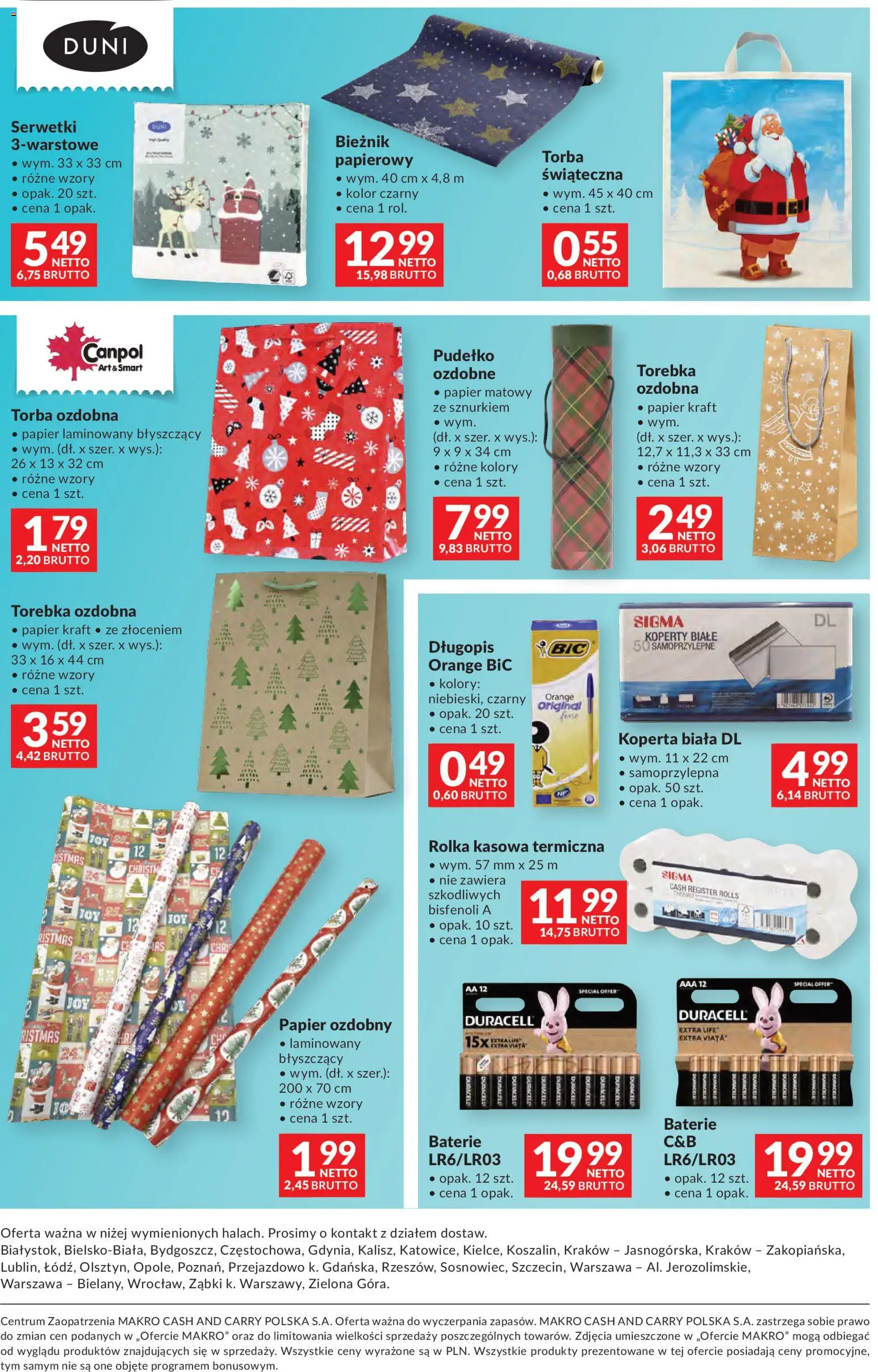 Makro Gazetka - Dystrybucja do sklepów od 09.12.2025 | Strona: 56 | Produkty: Torebka, Torba, Baterie, Pudełko