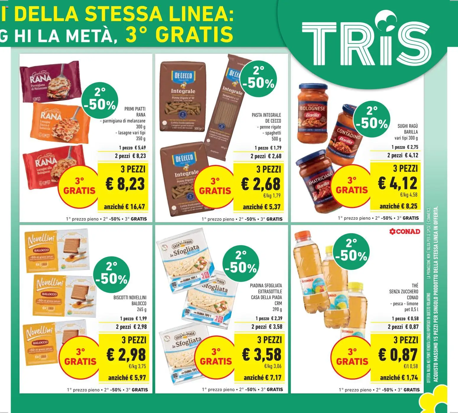 Volantino Conad del 08.04.2026 | Pagina: 5 | Prodotti: Biscotti, Zucchero, Limone, Penne