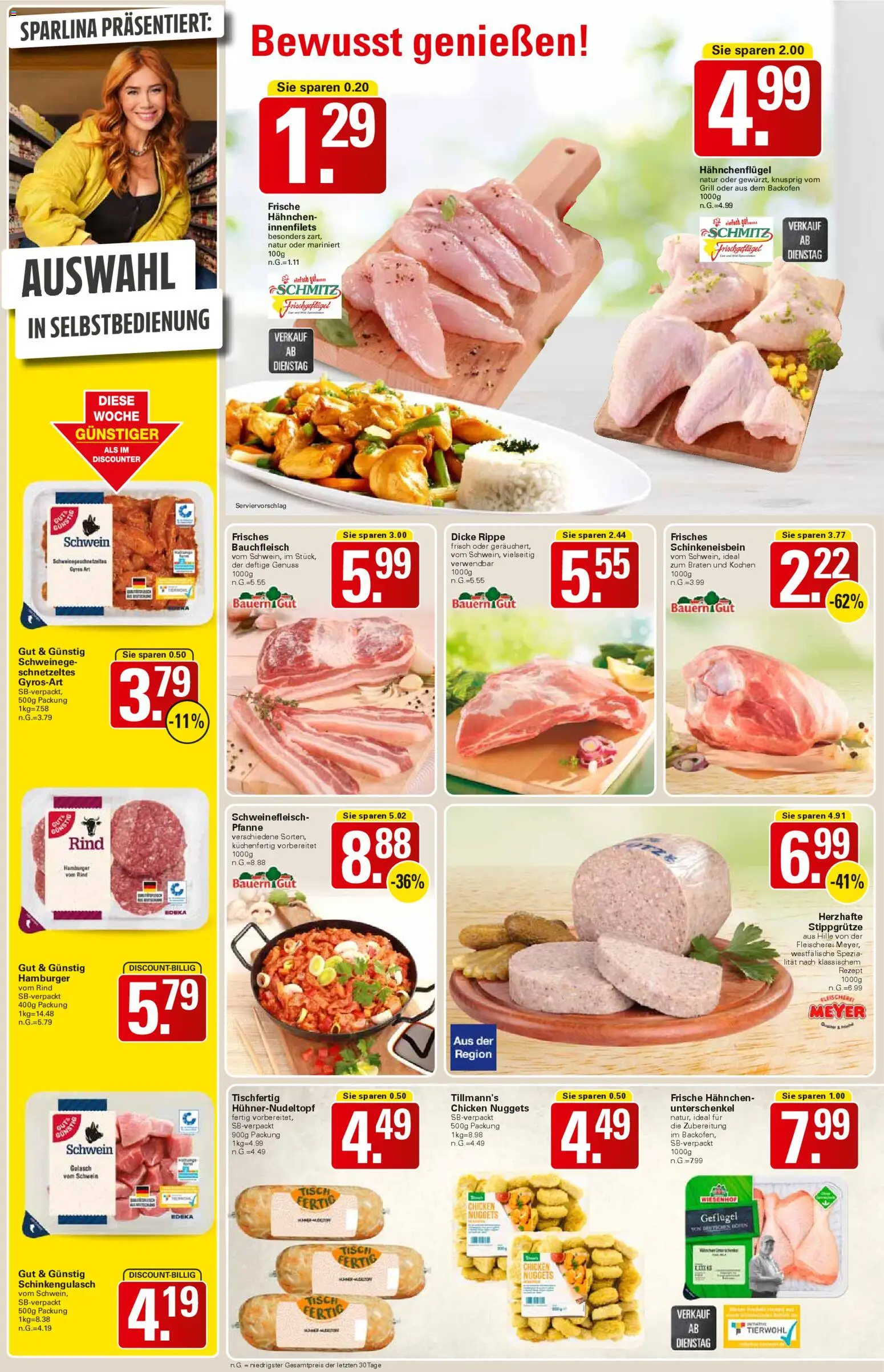 WEZ Prospekt – gültig ab 29.12.2025 | Seite: 6 | Produkte: Hahnchen, Tisch, Gulasch, Schweinefleisch