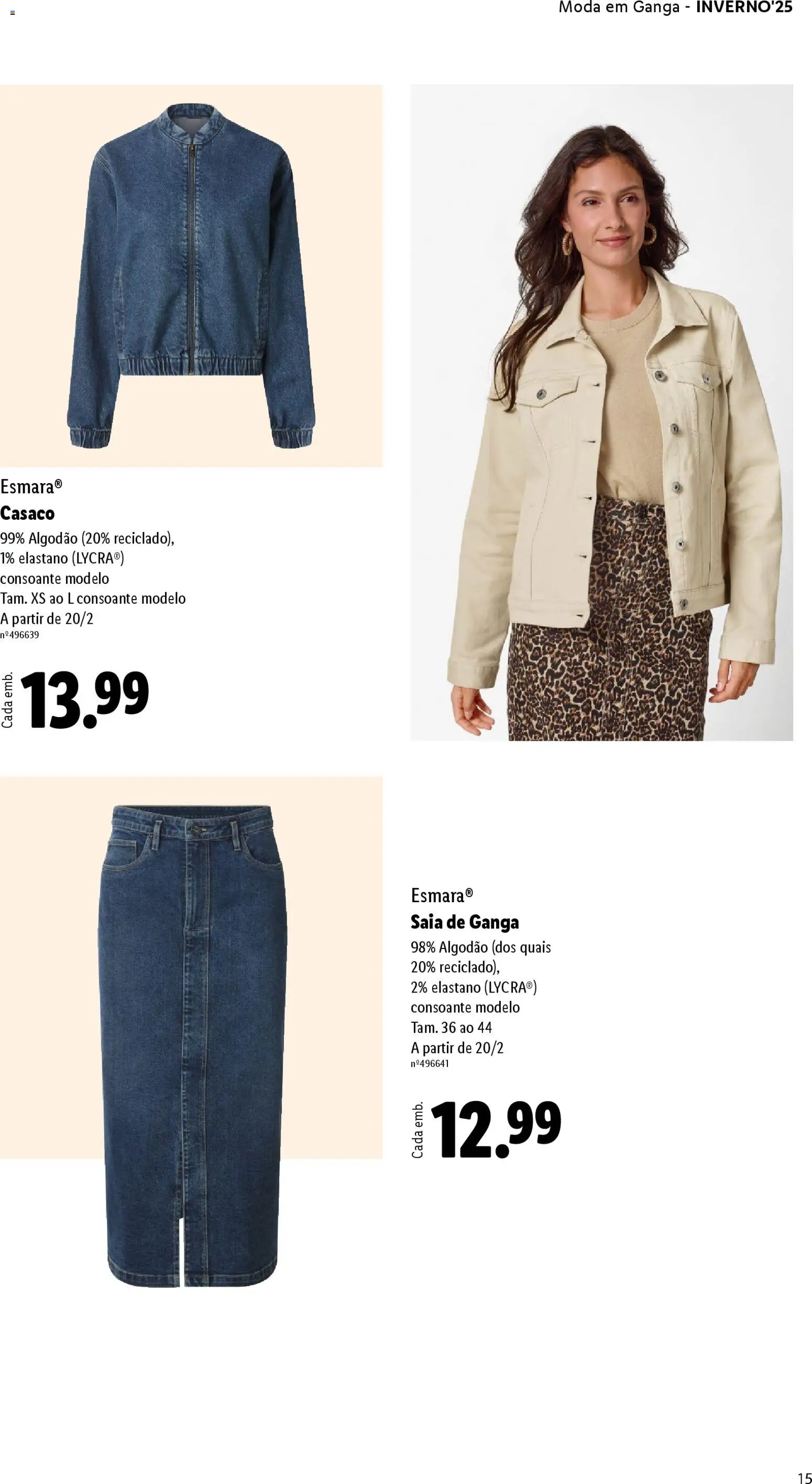 Lidl folheto │ válido de 01.12.2025 | Página: 15 | Produtos: Casaco, Algodão, Saia
