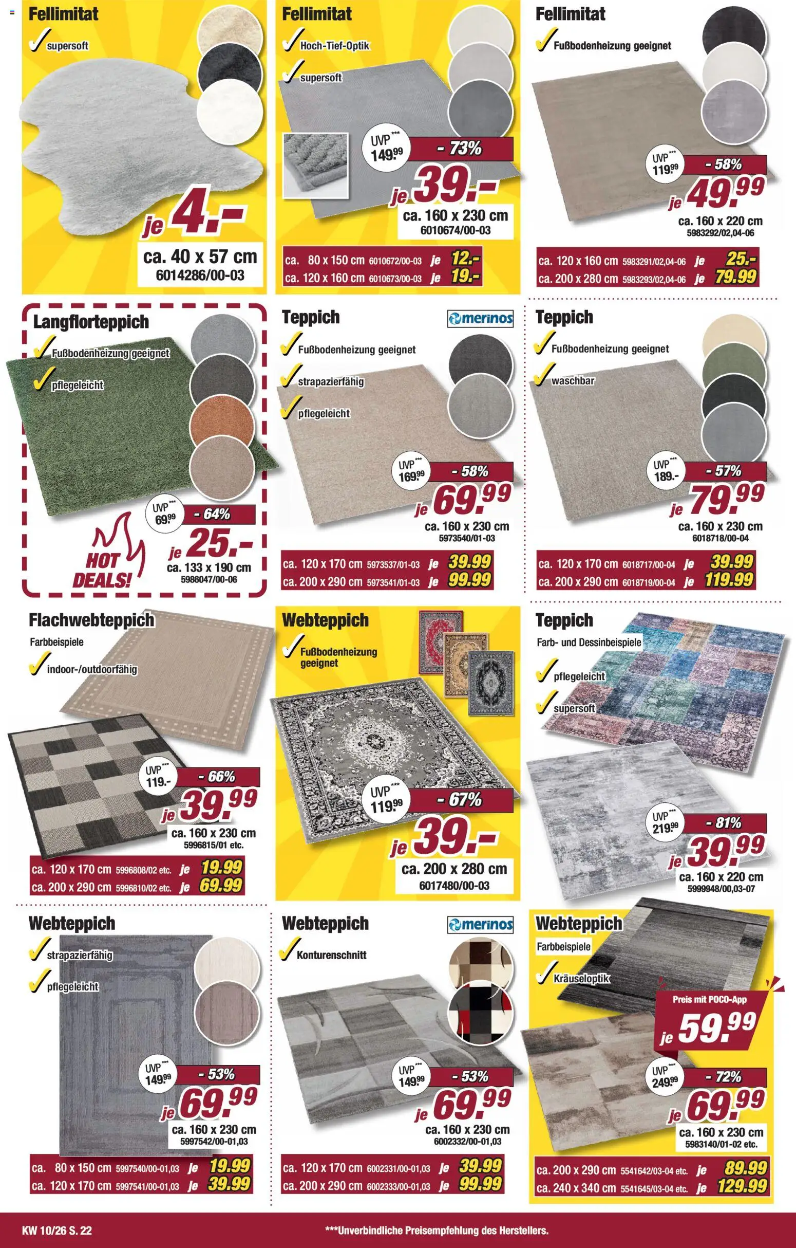 Poco Prospekt 	 – gültig ab 01.03.2026 | Seite: 22 | Produkte: Teppich