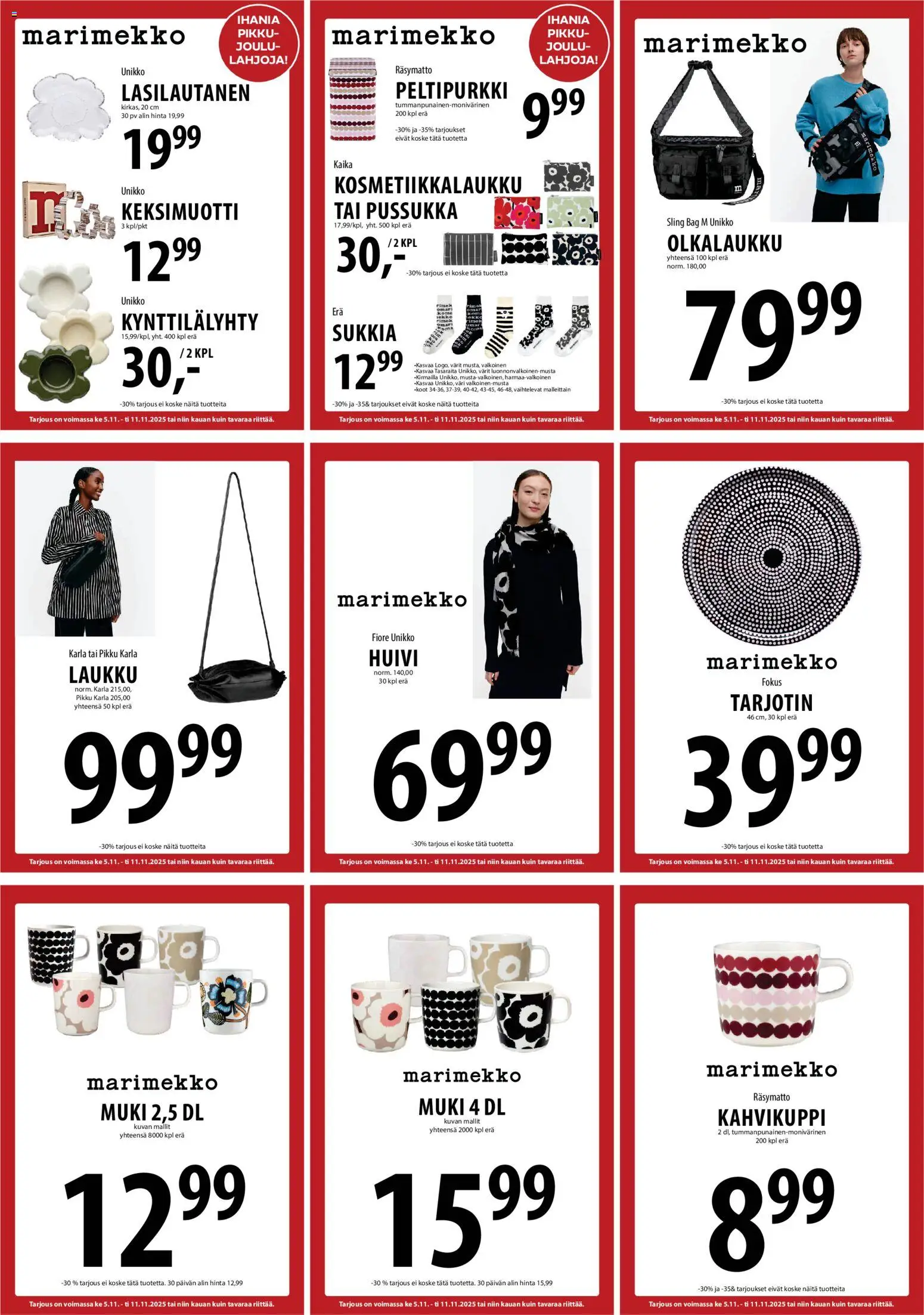 Tuuri tarjoukset – voimassa 05.11.2025 alkaen | Sivu: 11 | Tuotteet: Laukku, Muki, Tarjotin, Huivi
